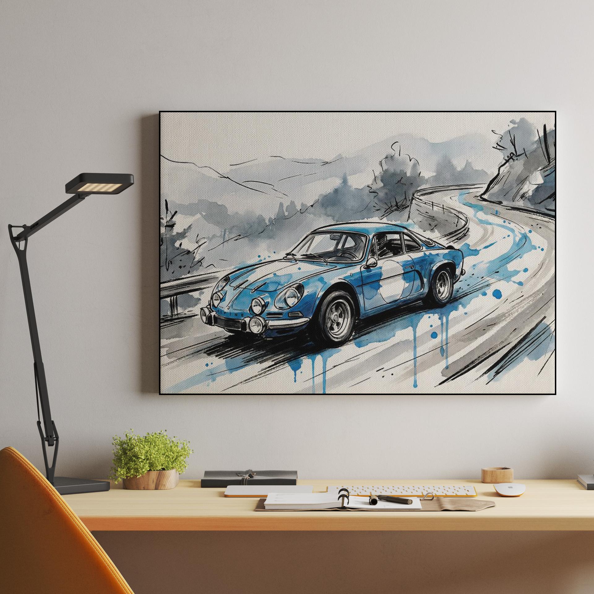Alpine A110 Rally Spirit Watercolor
