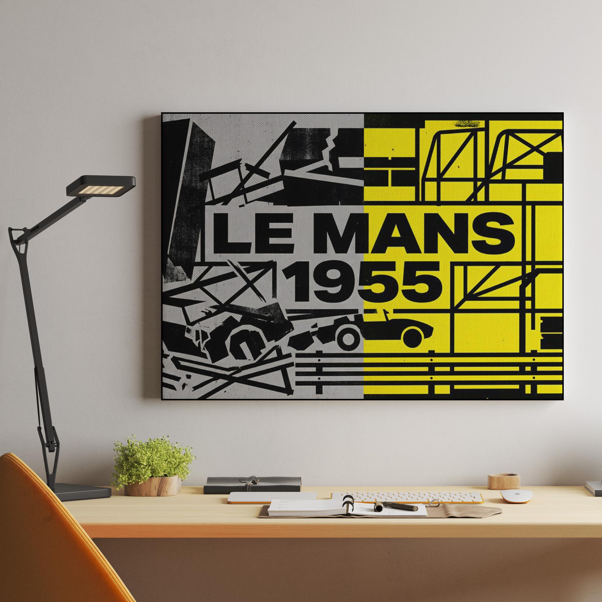 Le Mans 1955: Split Industrial Graphic Tribute