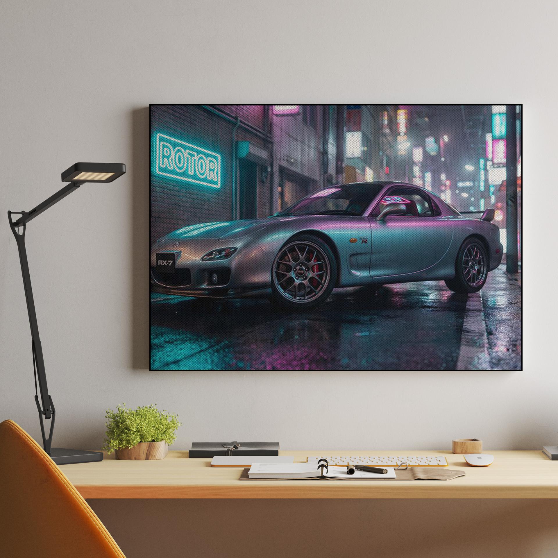 Neon Rotor: RX-7 Spirit R in Cyberpunk Tokyo