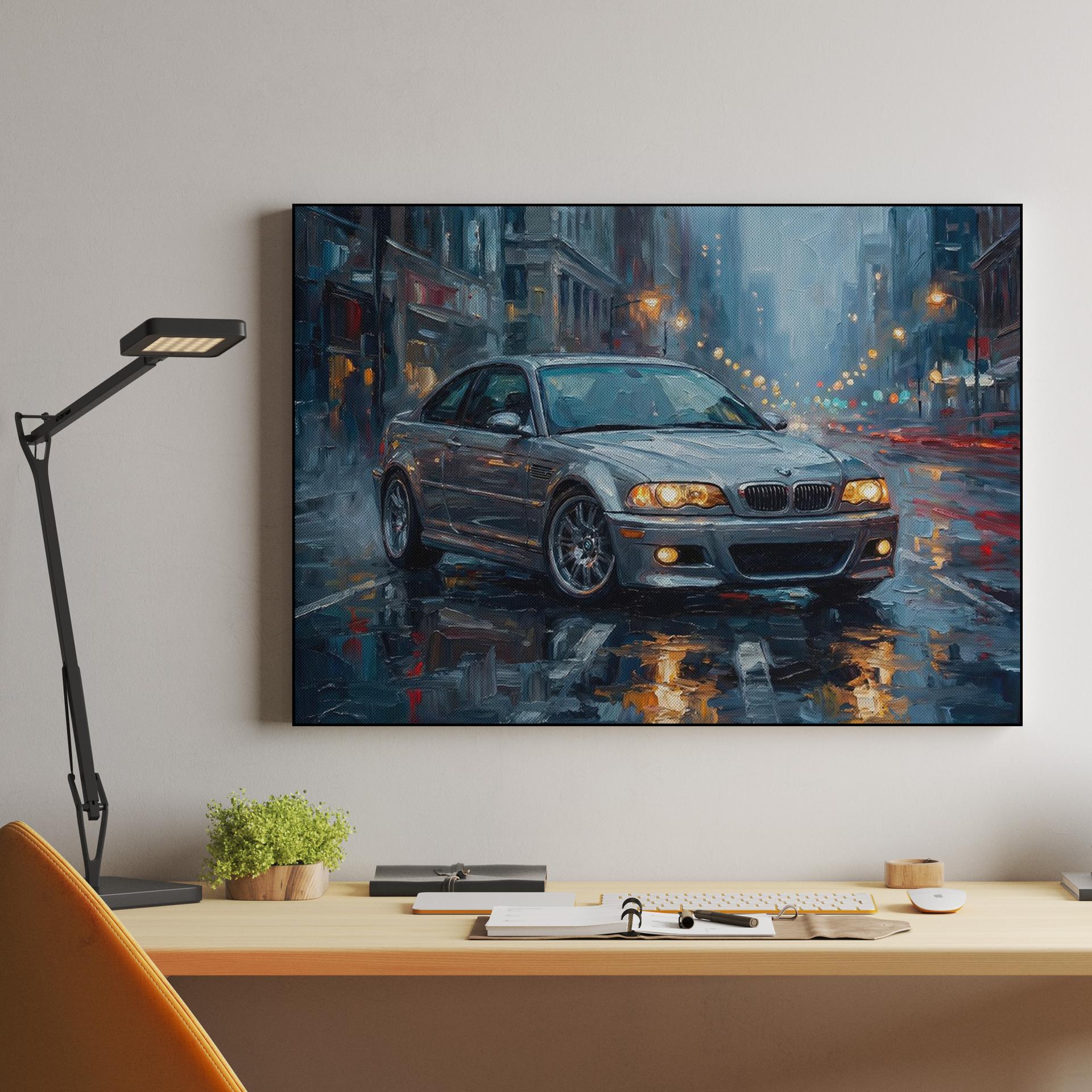 BMW E46 M3 Rainy City Impasto