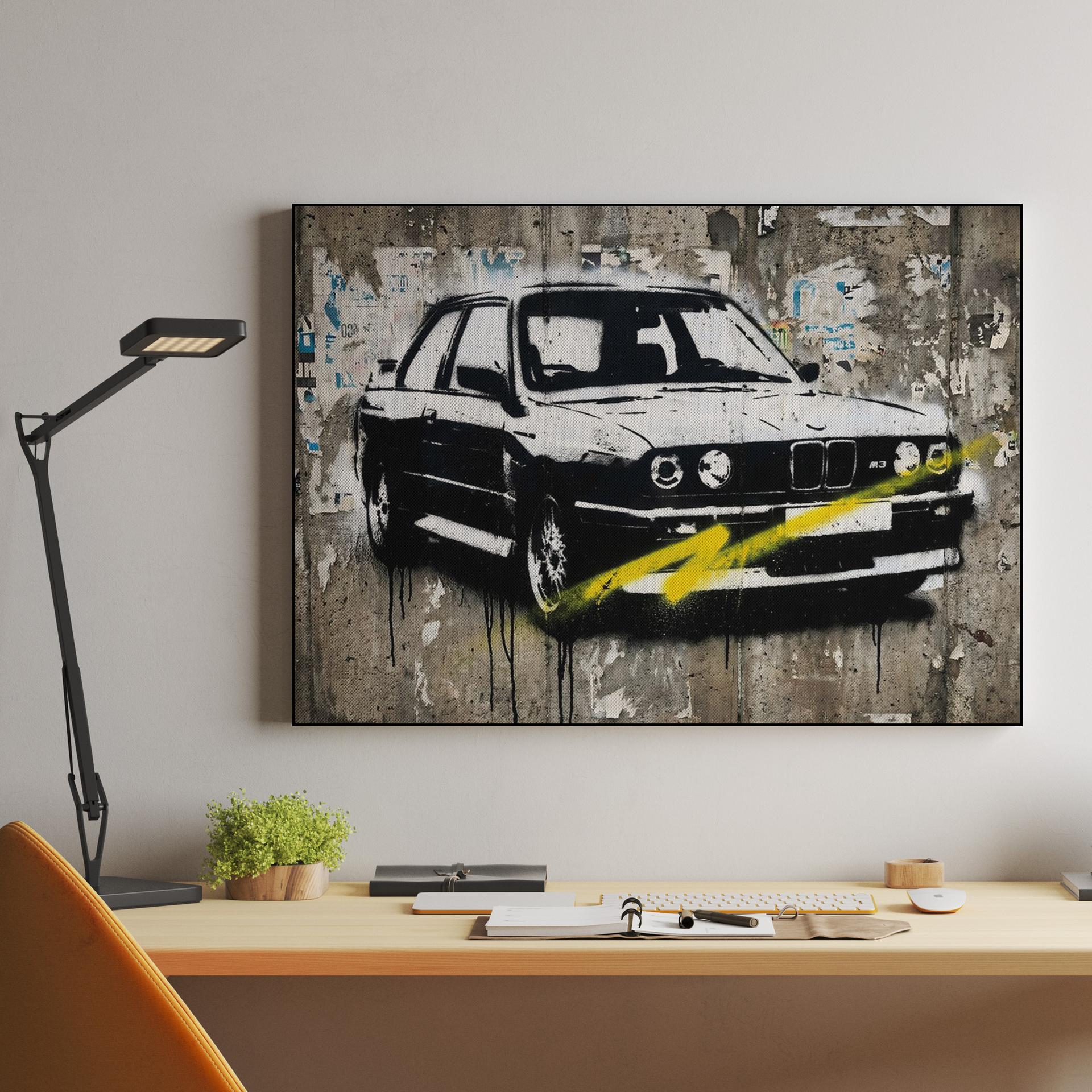 BMW E30 M3: Urban Concrete Stencil