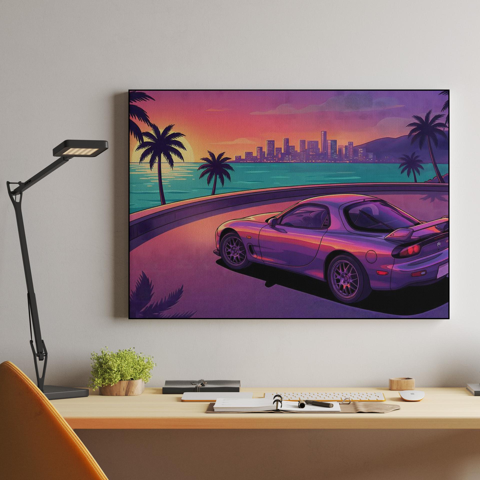 Mazda RX-7 FD Synthwave Sunset Drive