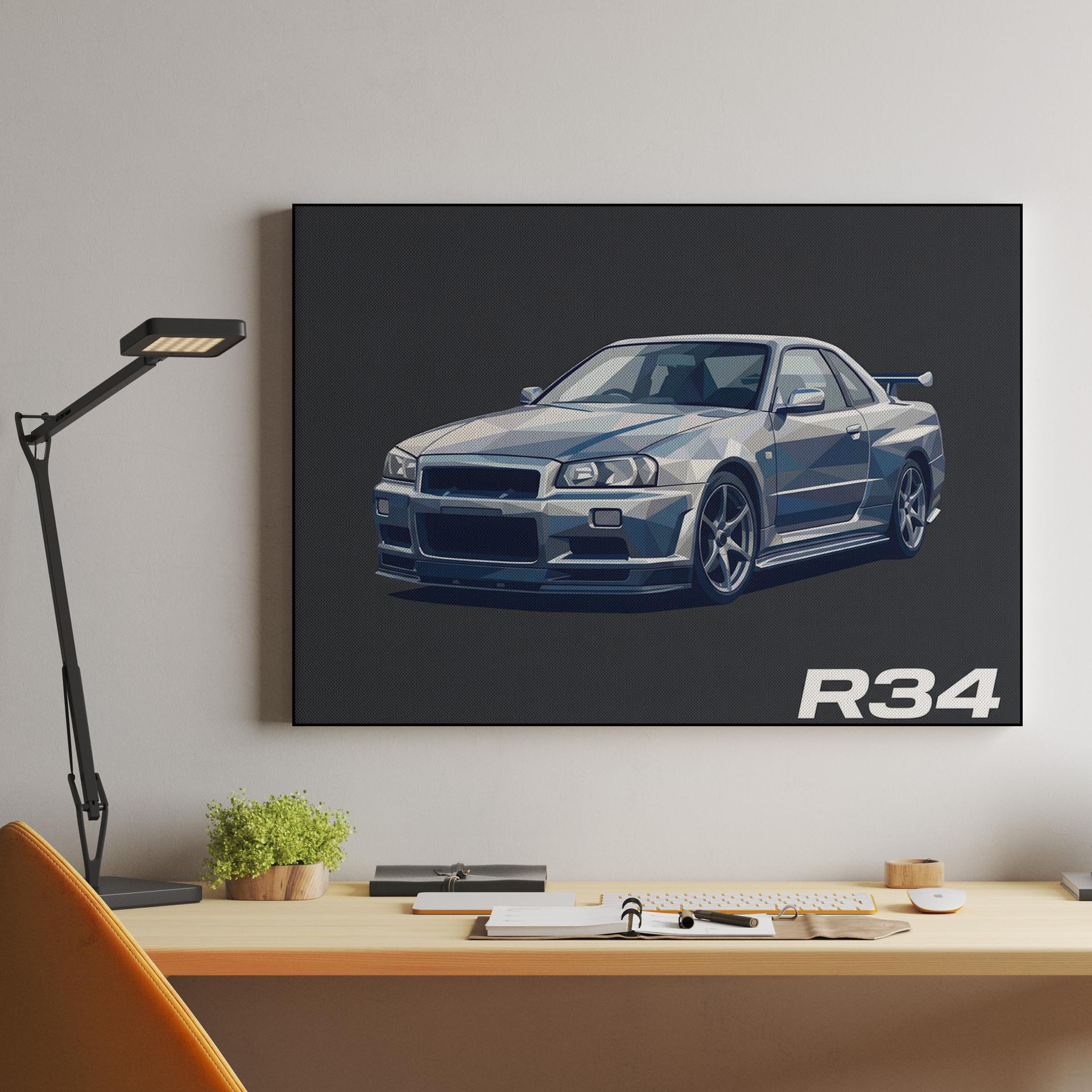 Geometric Precision: Nissan Skyline R34