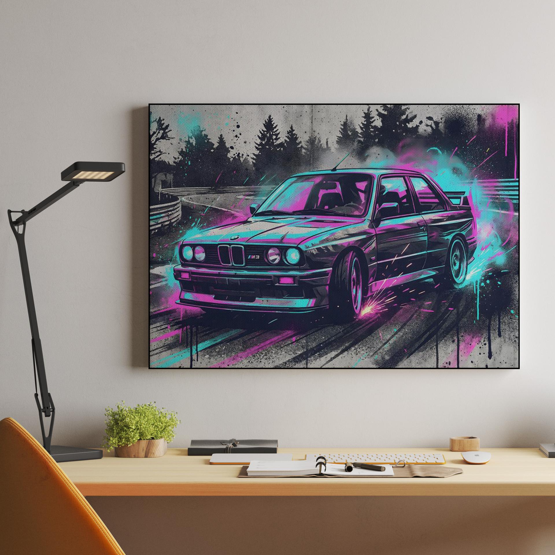 BMW E30 M3: Neon Forest Drift
