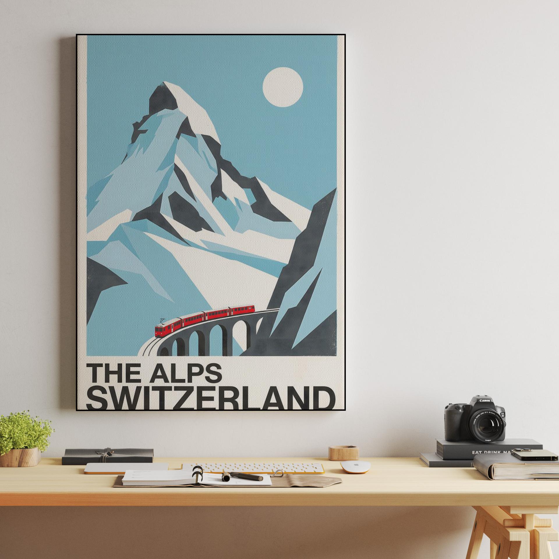 Alpine Journey: Matterhorn Switzerland Vintage Travel Poster
