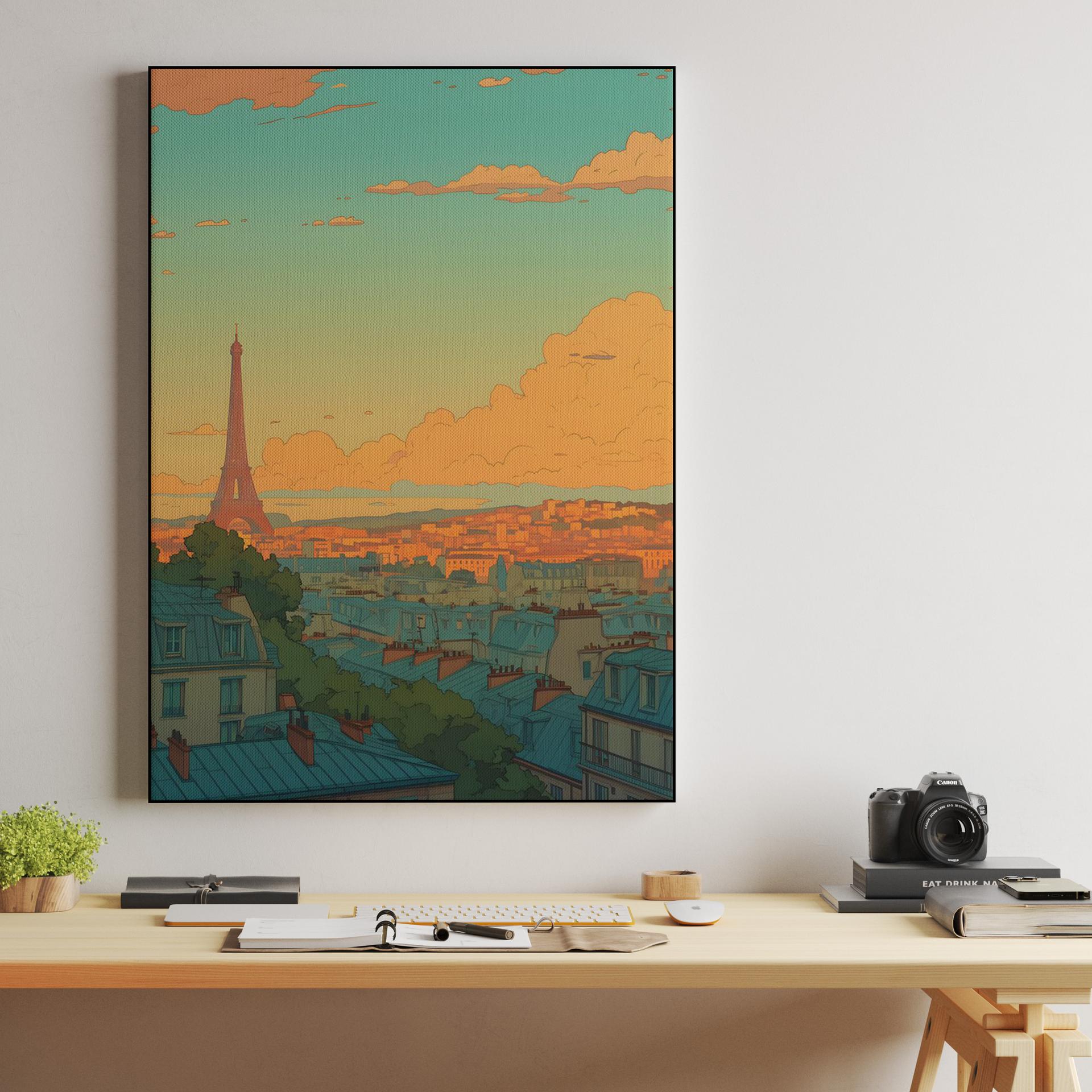 Paris Sunset Skyline