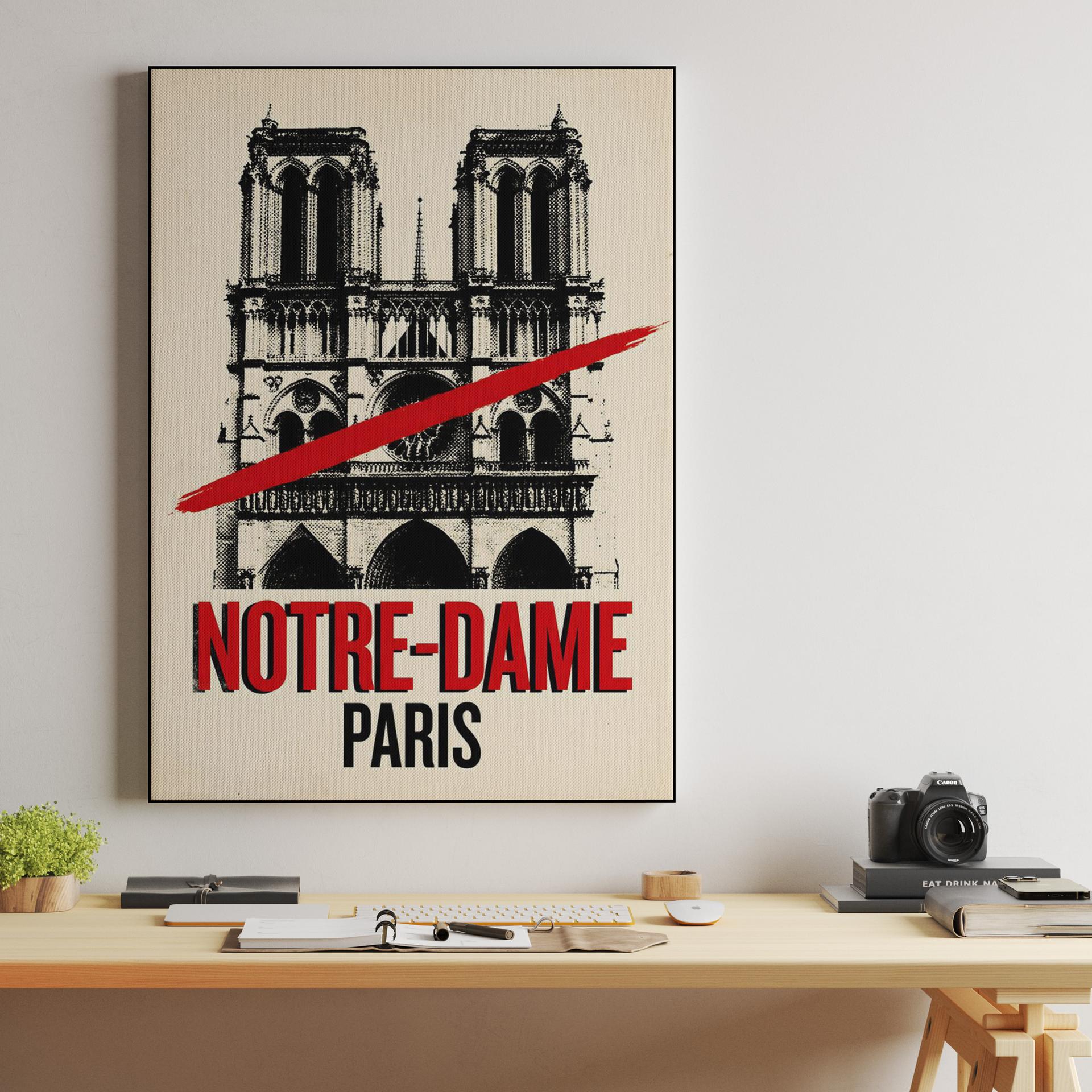 Notre-Dame Paris Punk Graphic Poster