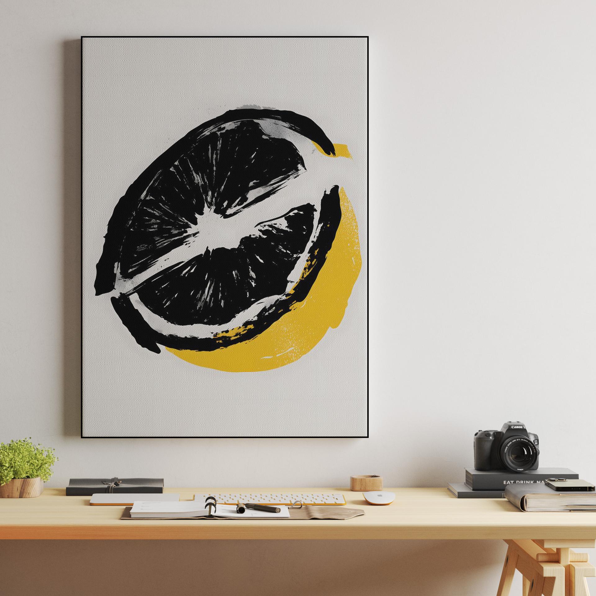 Ink Wash Lemon Slice