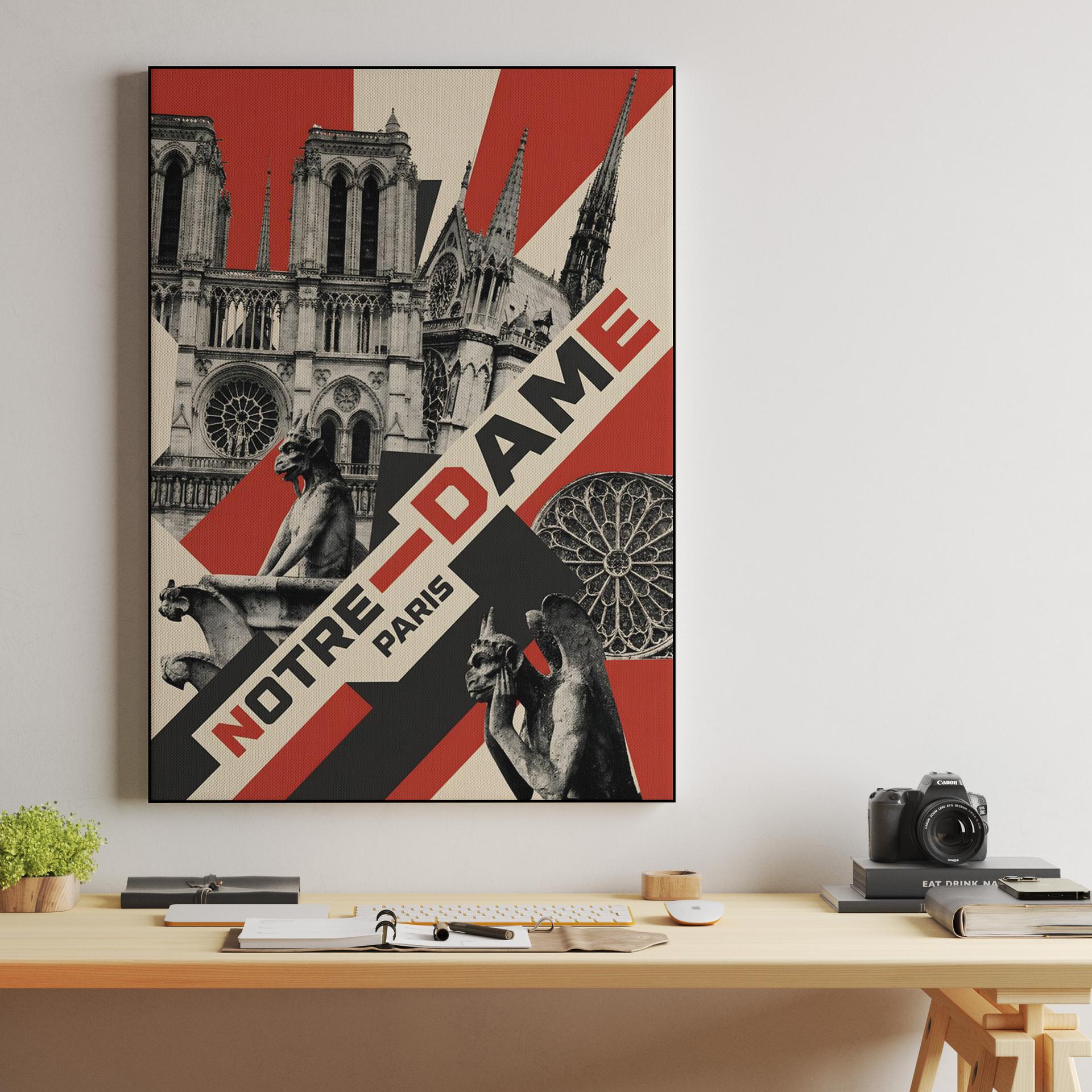 Notre-Dame Paris Punk Graphic Collage