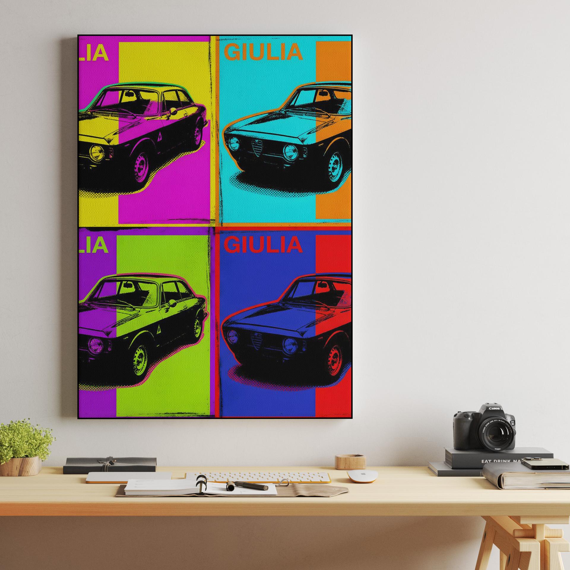 Alfa Romeo Giulia Pop Art Grid