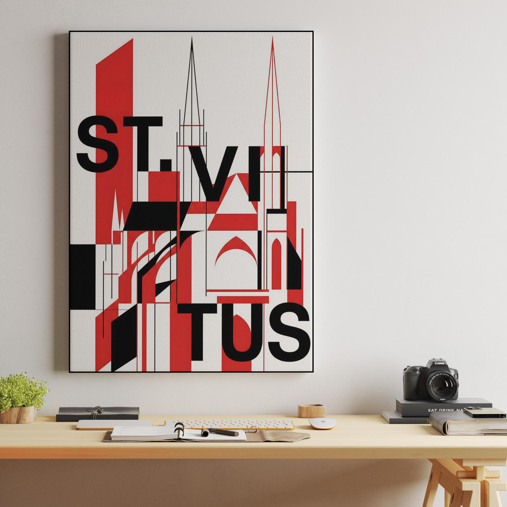 St. Vitus Cathedral Geometric Typography
