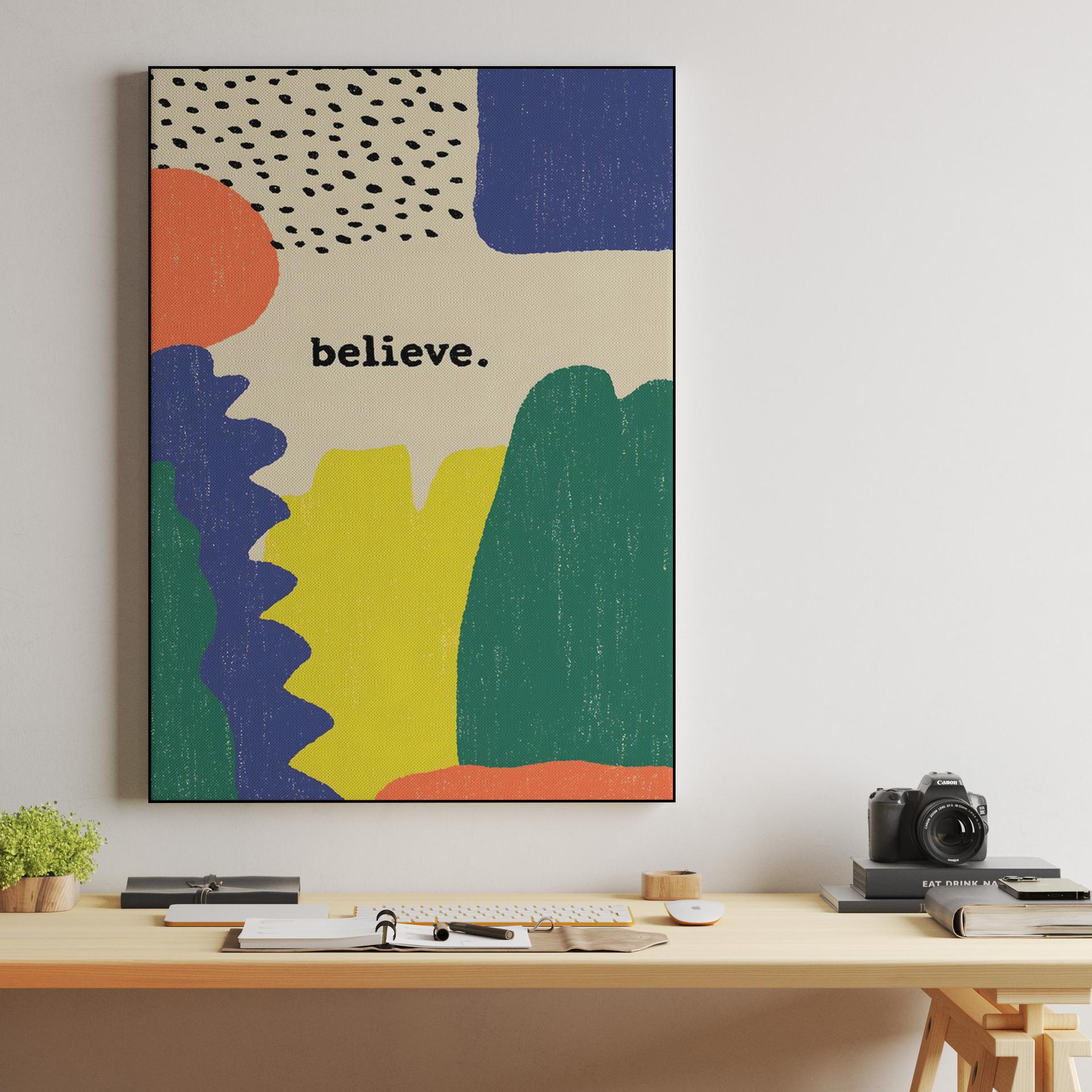 Believe Abstract Collage