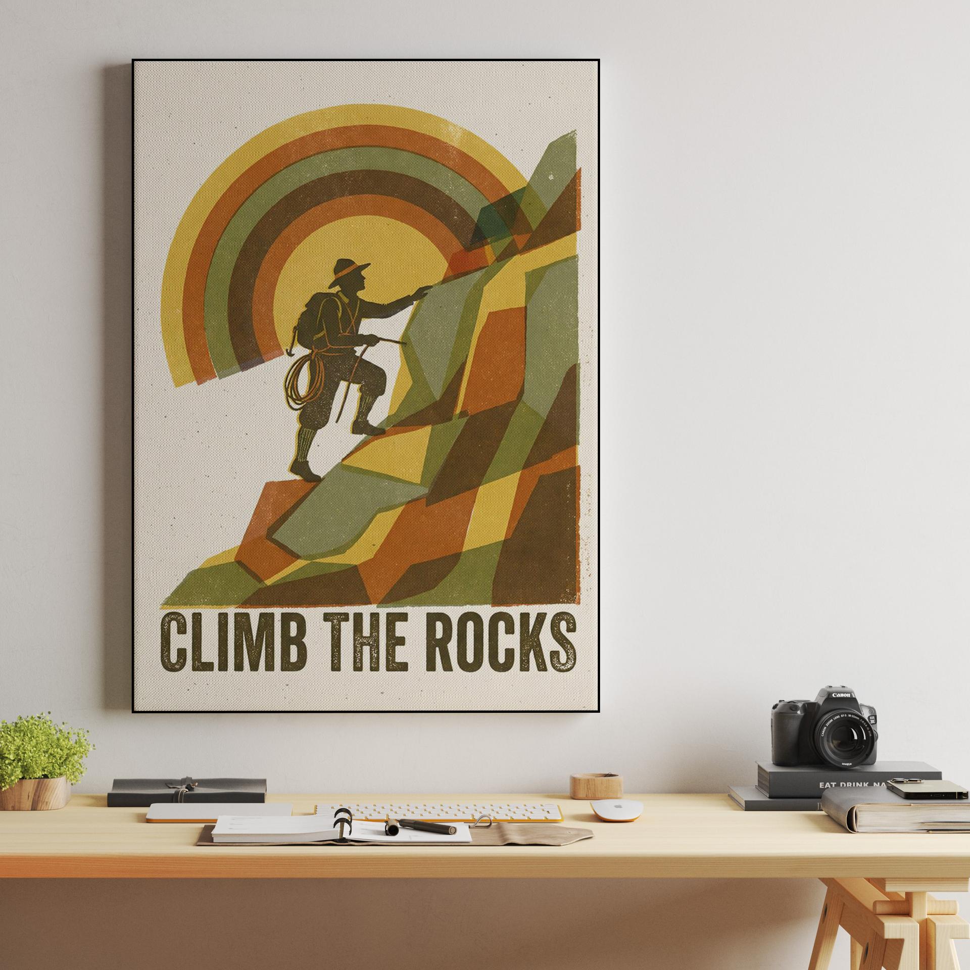 Vertical Heritage: Vintage Rock Climbing Poster
