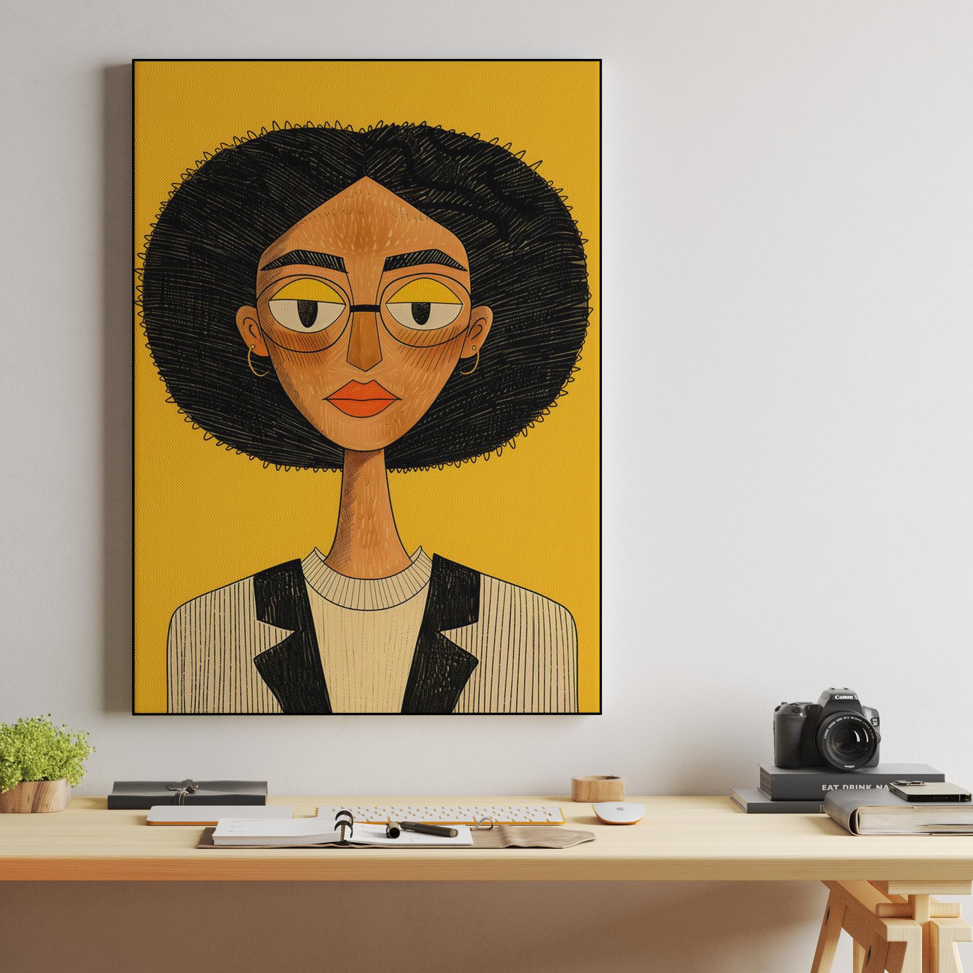 Textured Afro Portrait