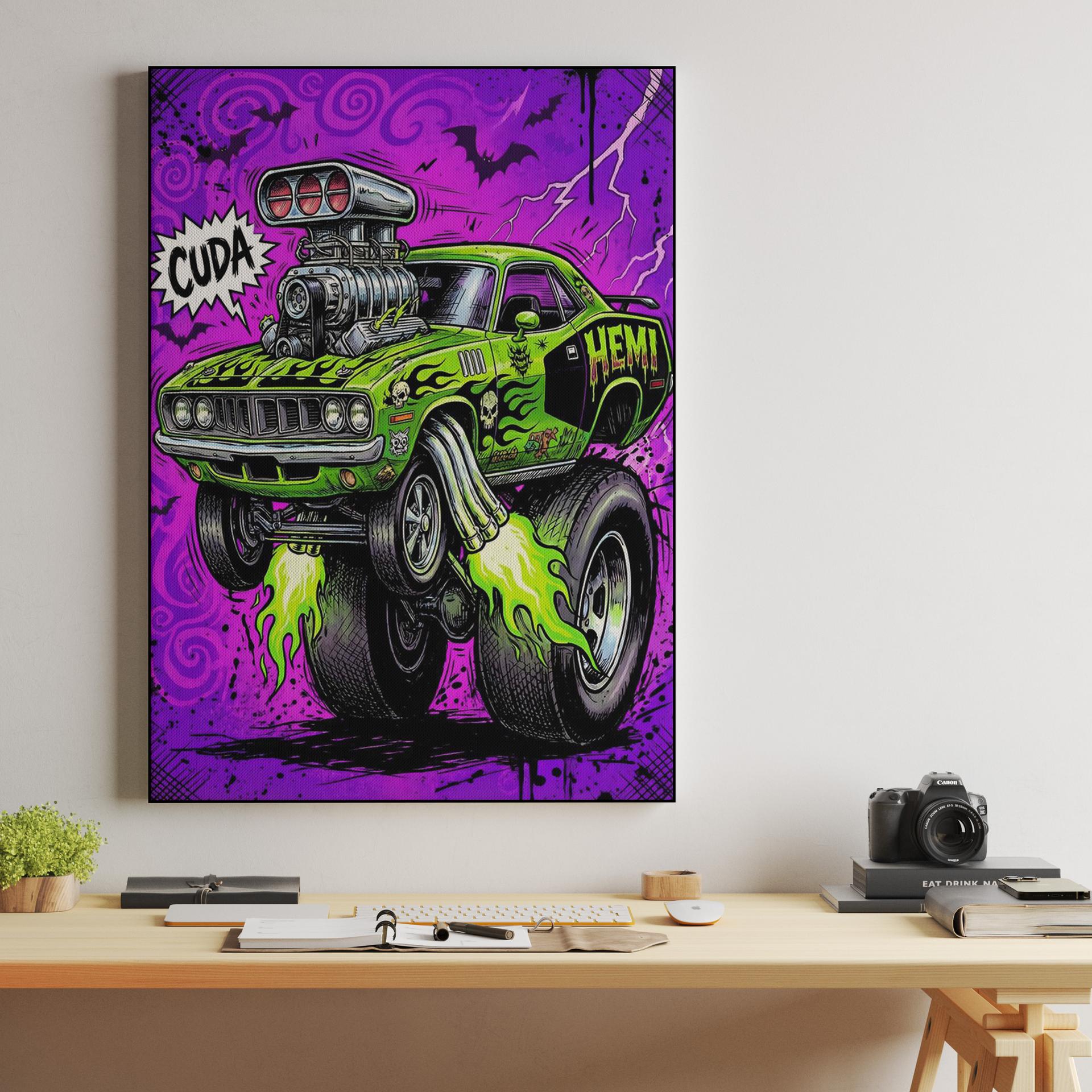 Spooky HEMI Cuda: Lowbrow Monster Muscle