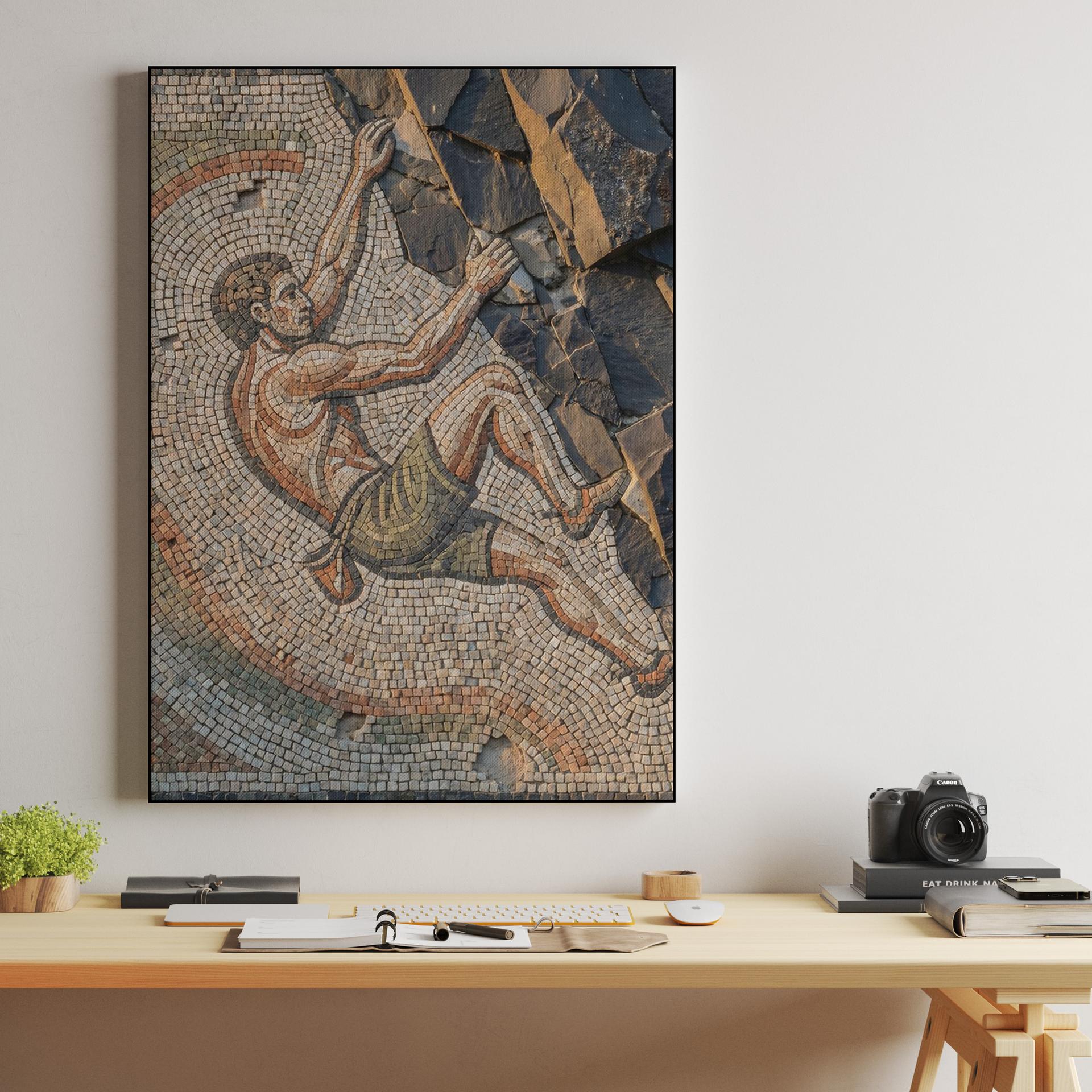 The Eternal Ascent: Classical Mosaic Climber