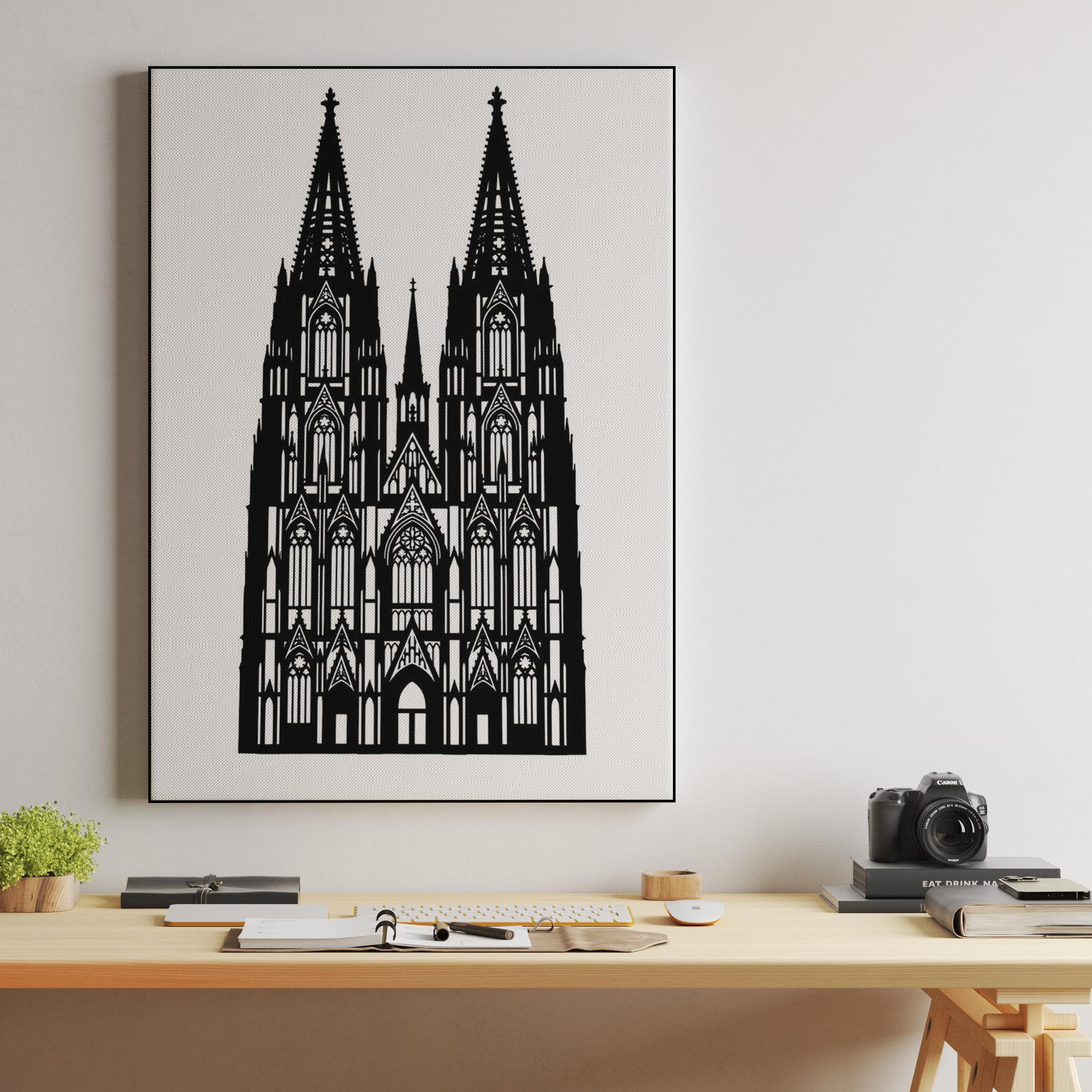Cologne Cathedral Gothic Silhouette