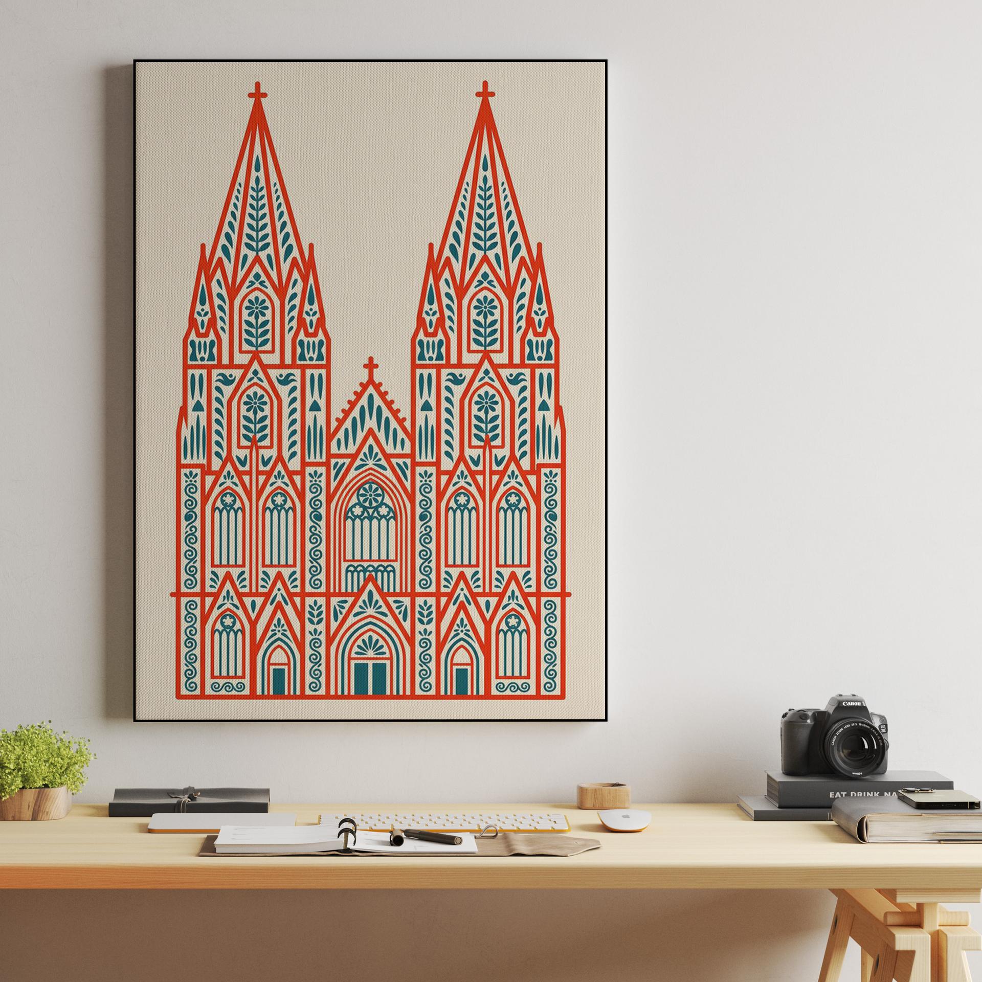 Cologne Cathedral Botanical Folk Art