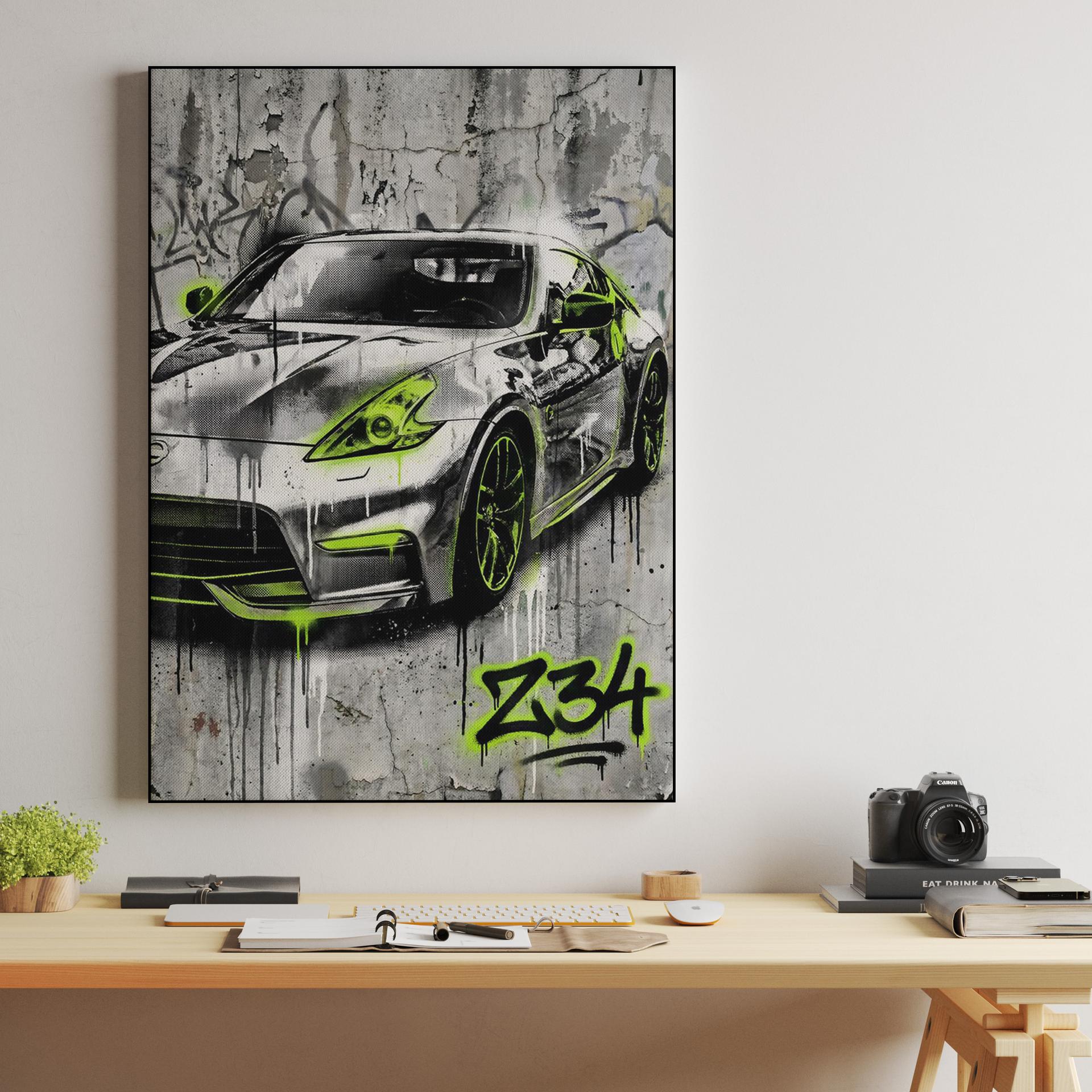 Nissan 370Z Z34 Neon Street Graffiti