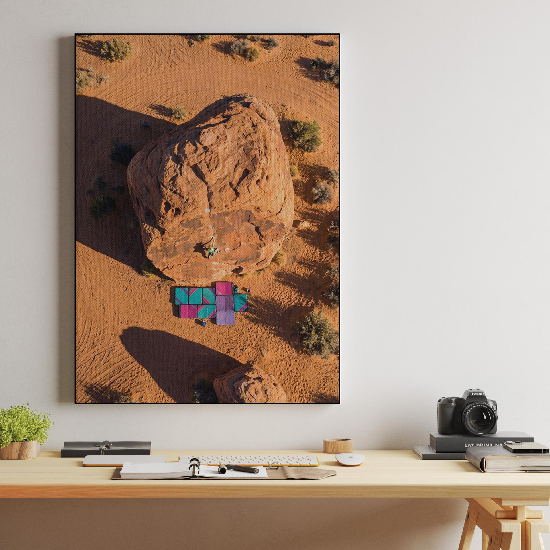 Desert Crag: Aerial Bouldering Perspective