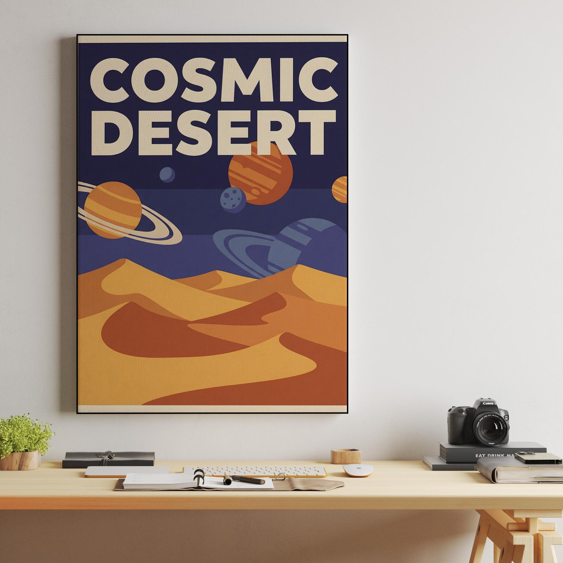 Cosmic Desert: An Interstellar Travel Poster
