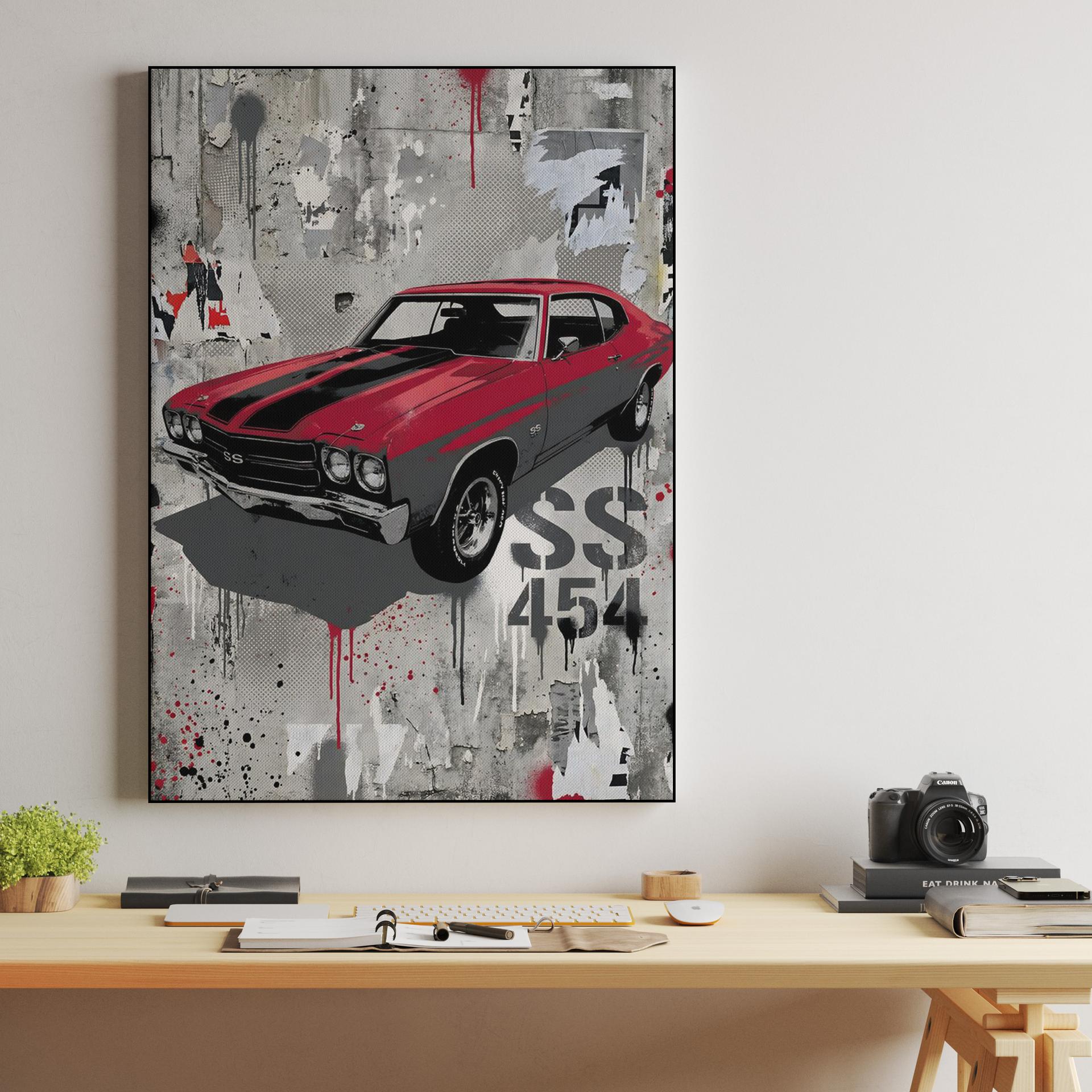 Chevelle SS 454 Urban Stencil Art