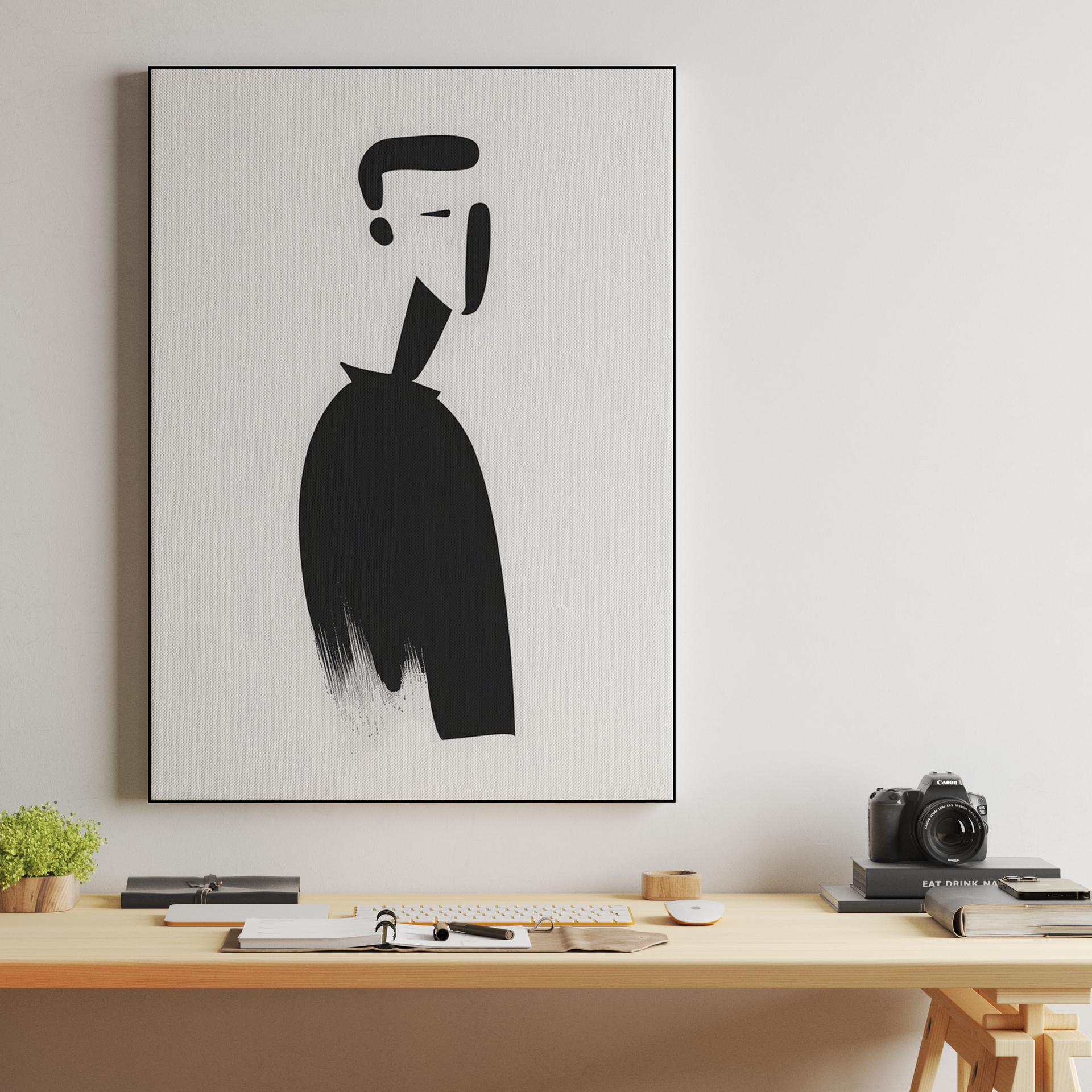 Minimalist Ink Standing Figure
