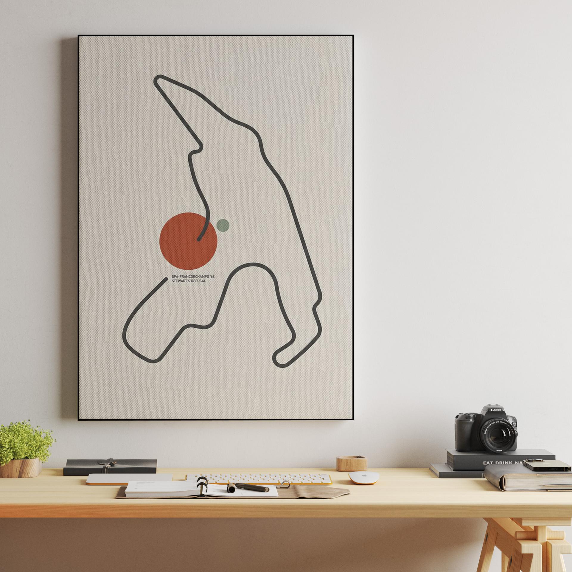 Spa-Francorchamps '69: Stewart's Refusal Minimalist Graphic