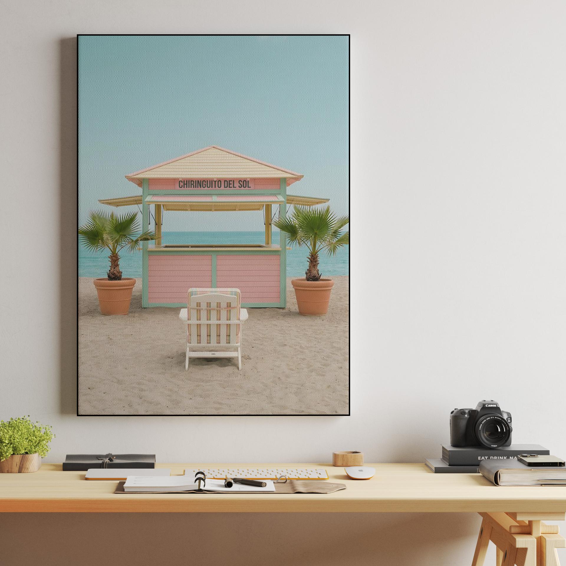 Chiringuito del Sol: Minimalist Pastel Beach Kiosk