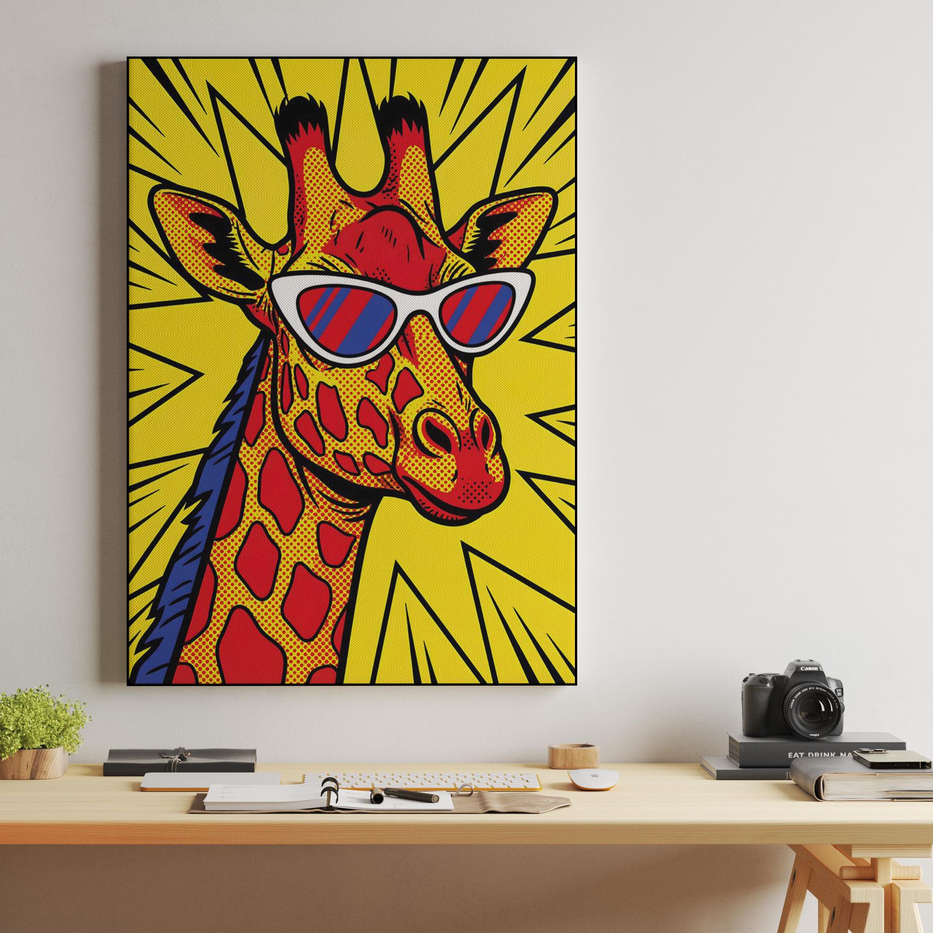 Retro Sunglasses Giraffe Pop Art