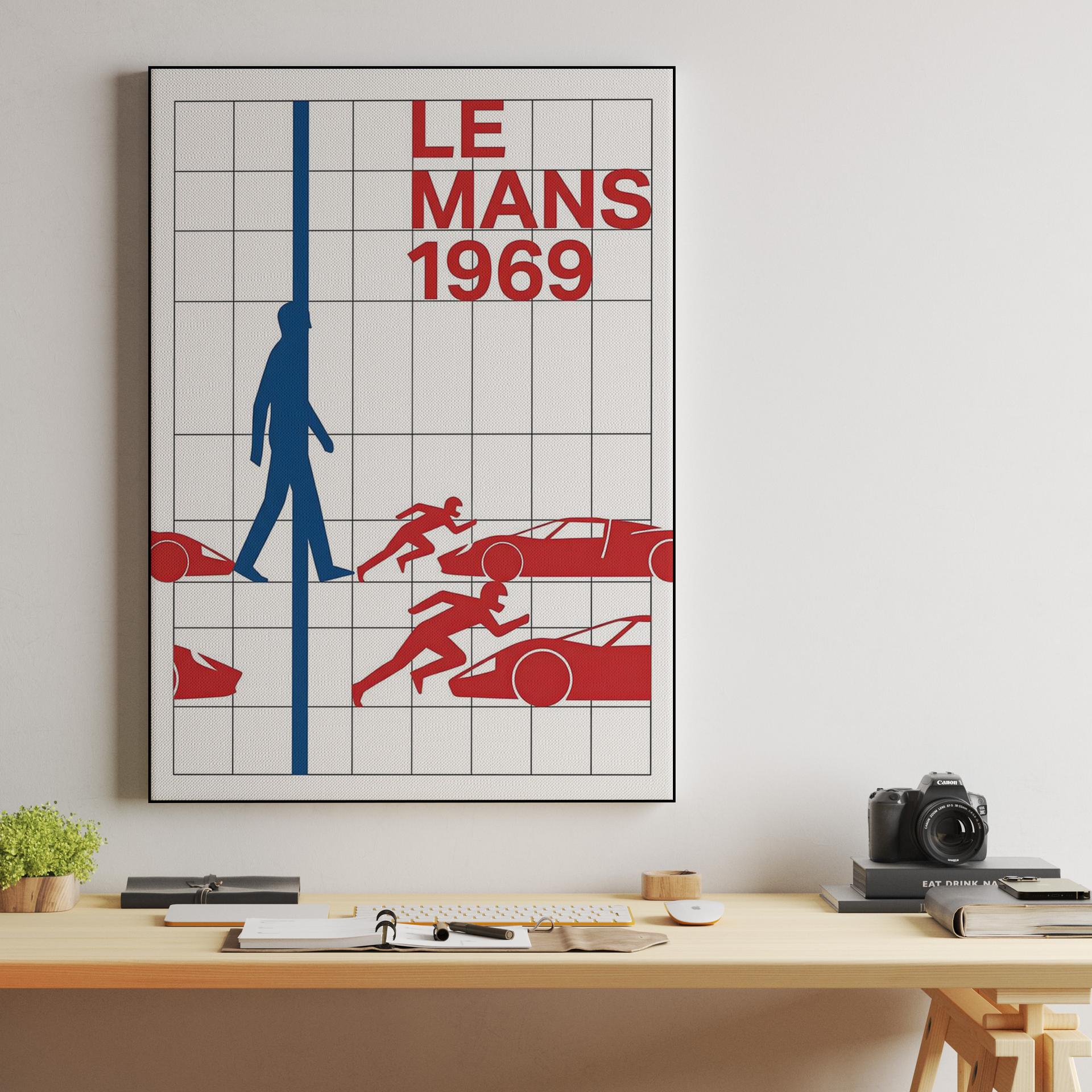 Le Mans 1969 Minimalist Racing Grid Poster