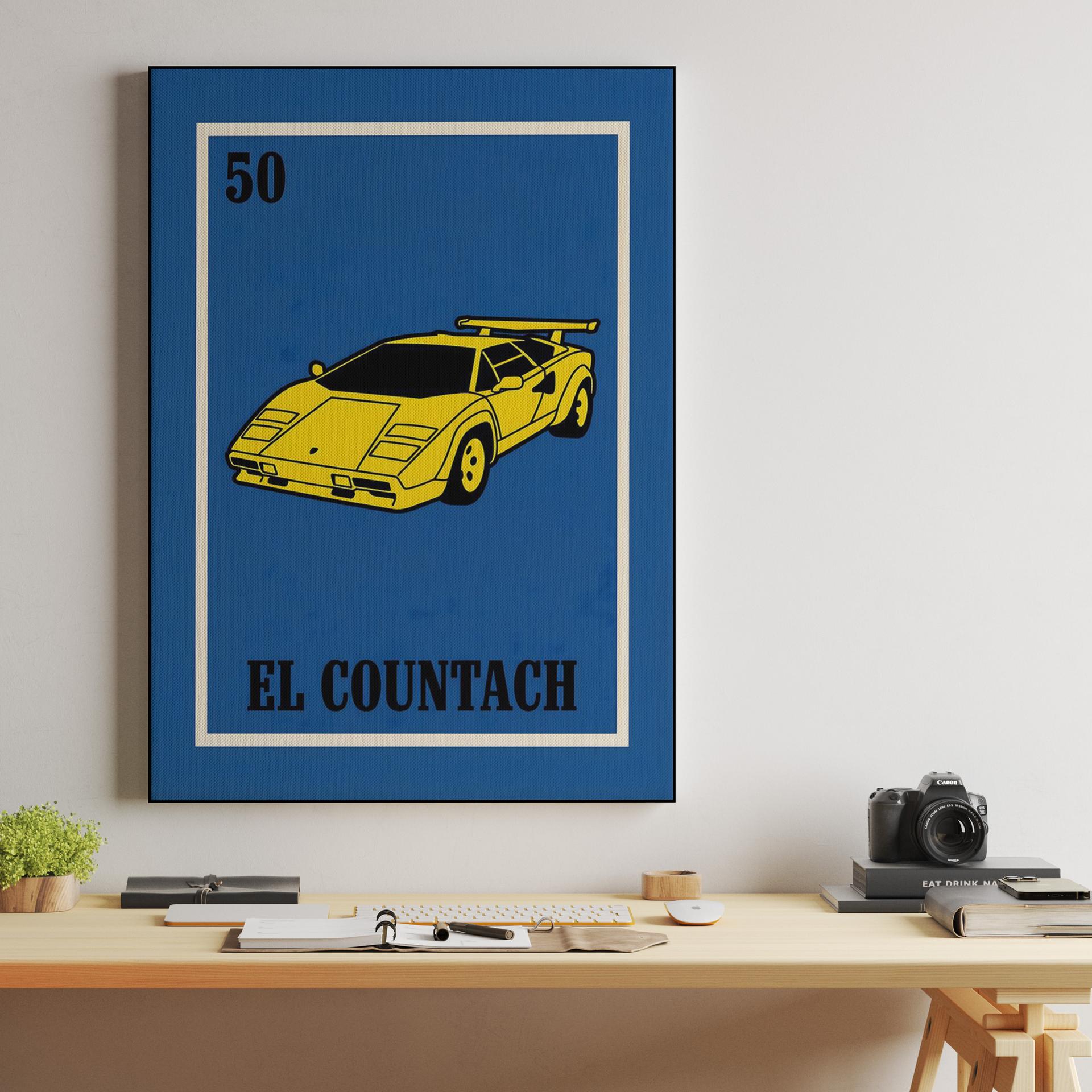 El Countach Lotería Card Graphic