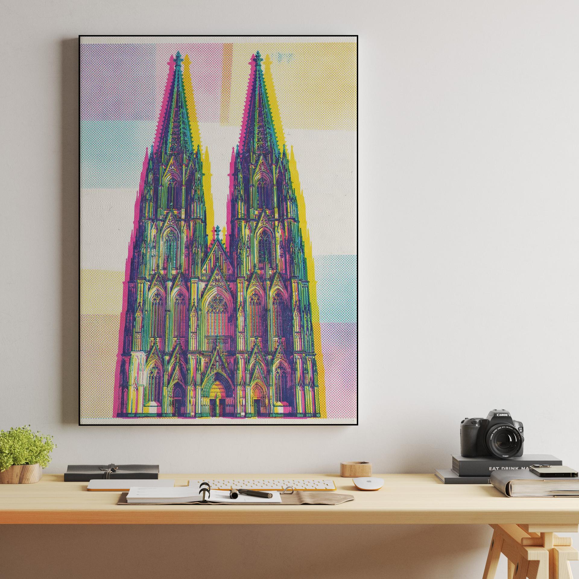 Cologne Cathedral Halftone Pop Art