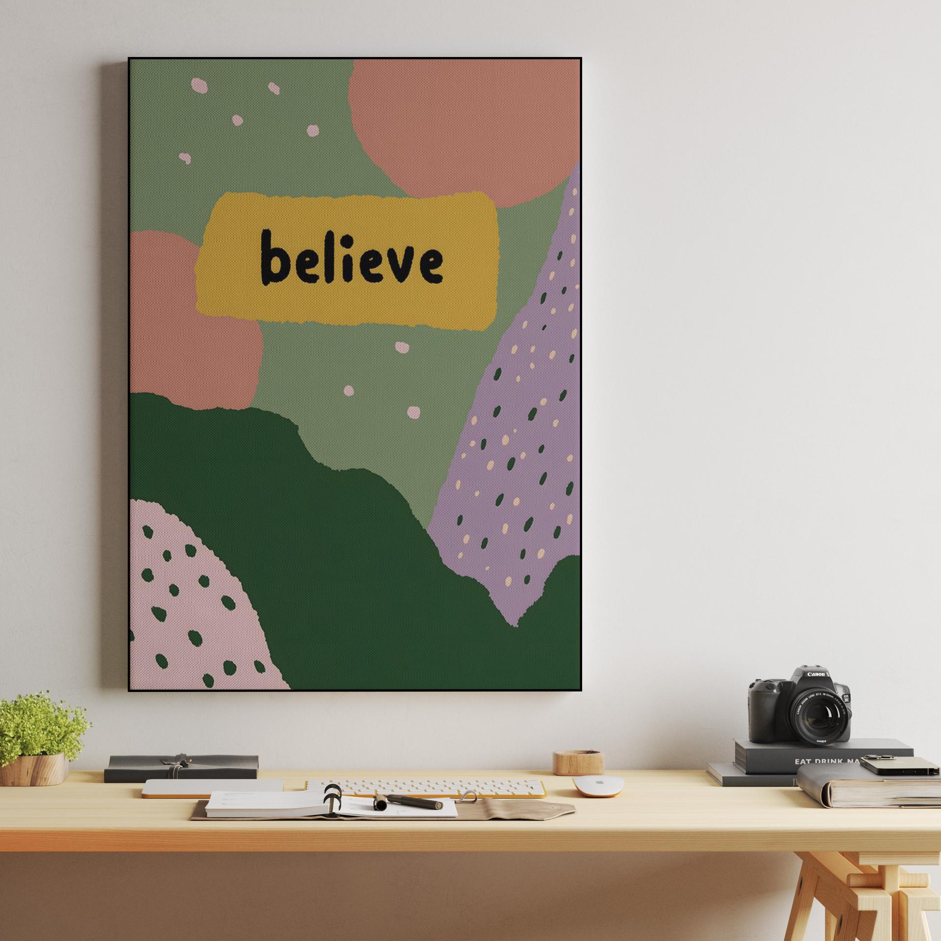 Believe Abstract Collage