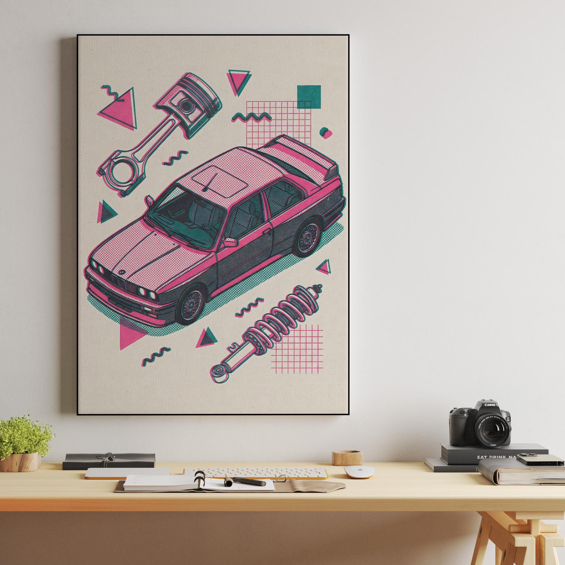 BMW E30 M3 Memphis Parts Illustration