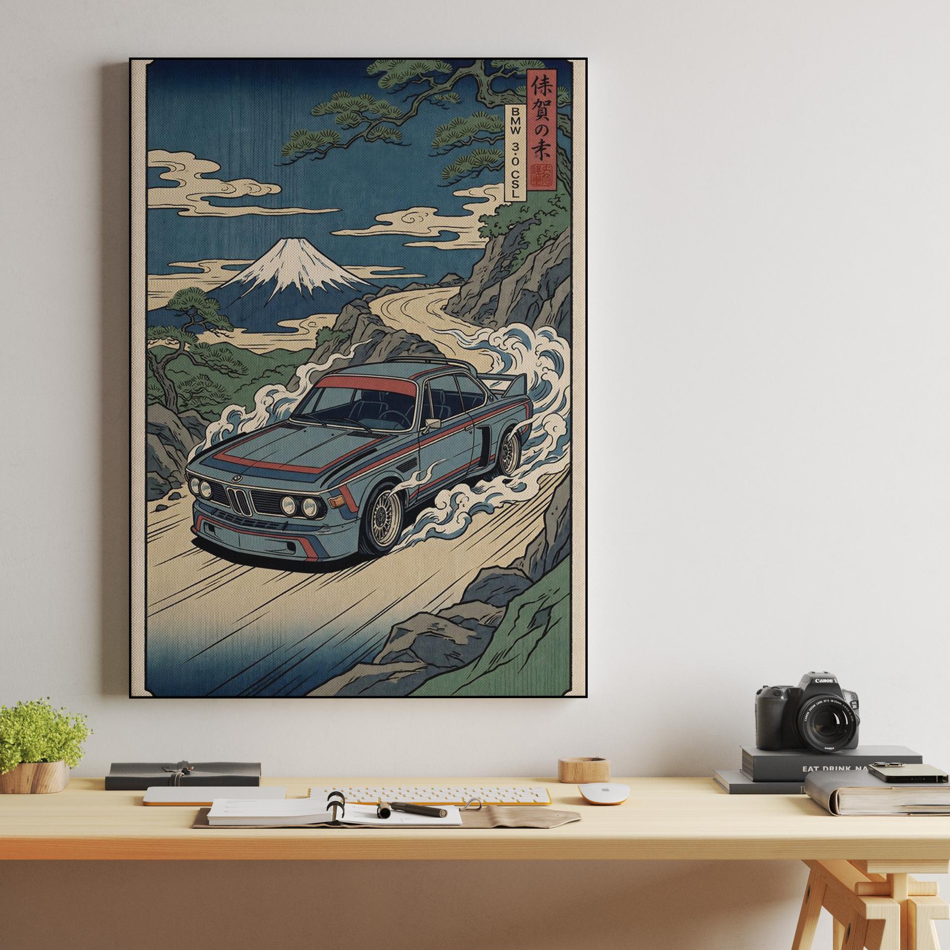 BMW 3.0 CSL Mount Fuji Ukiyo-e