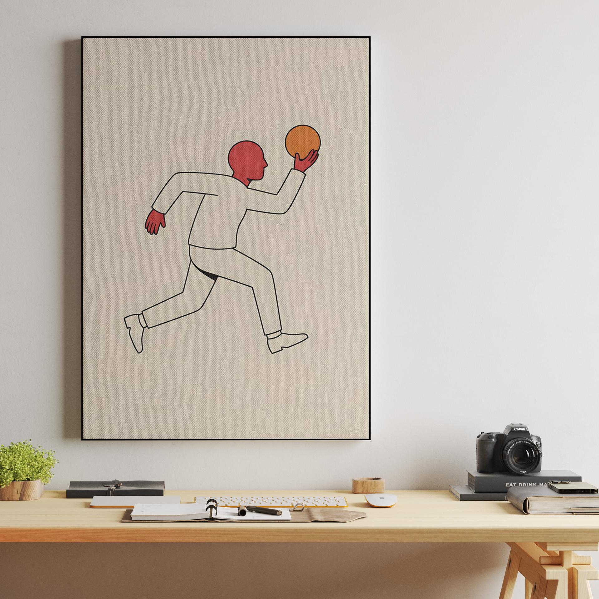 Red Figure Basketball Run