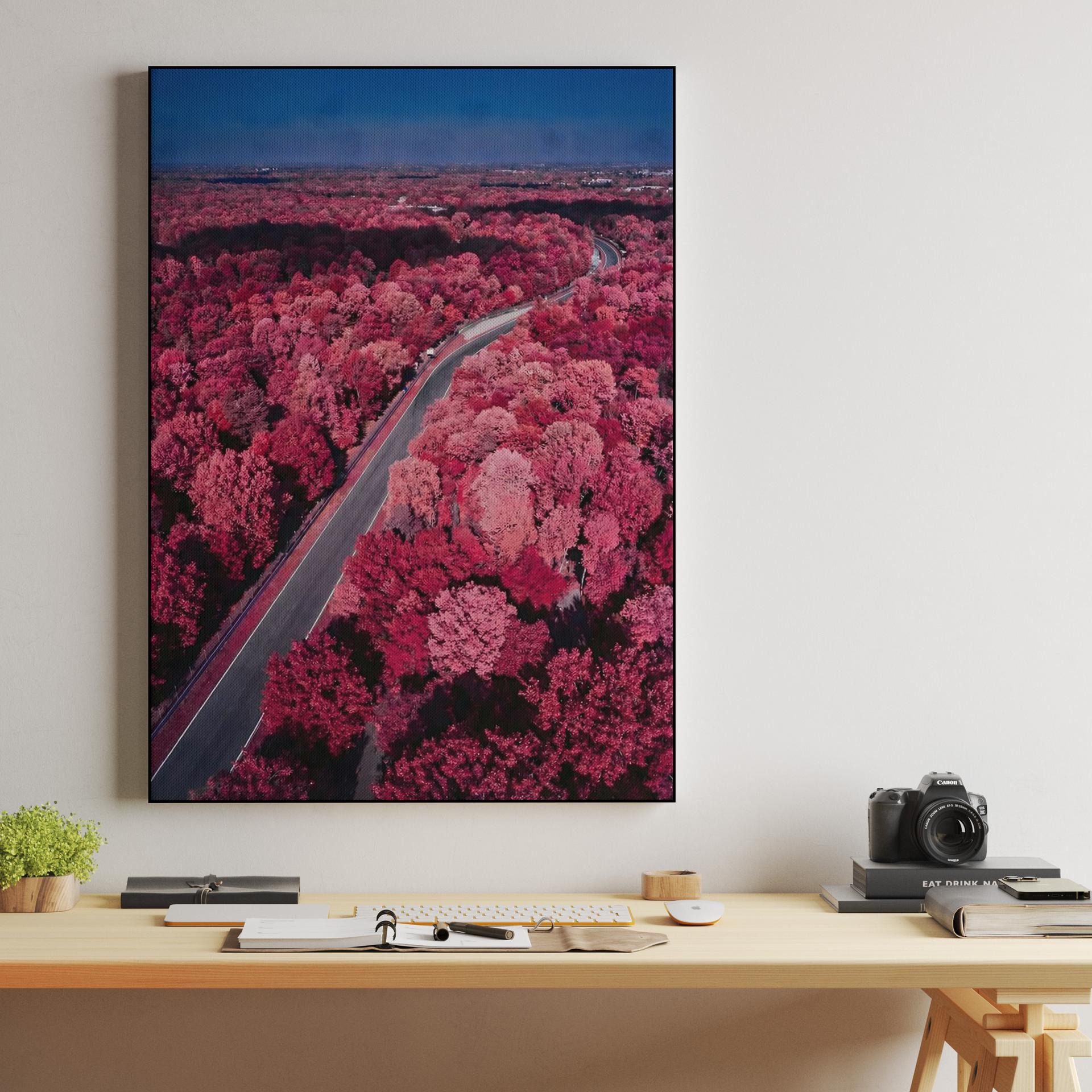 Crimson Speed: Surreal Infrared Monza