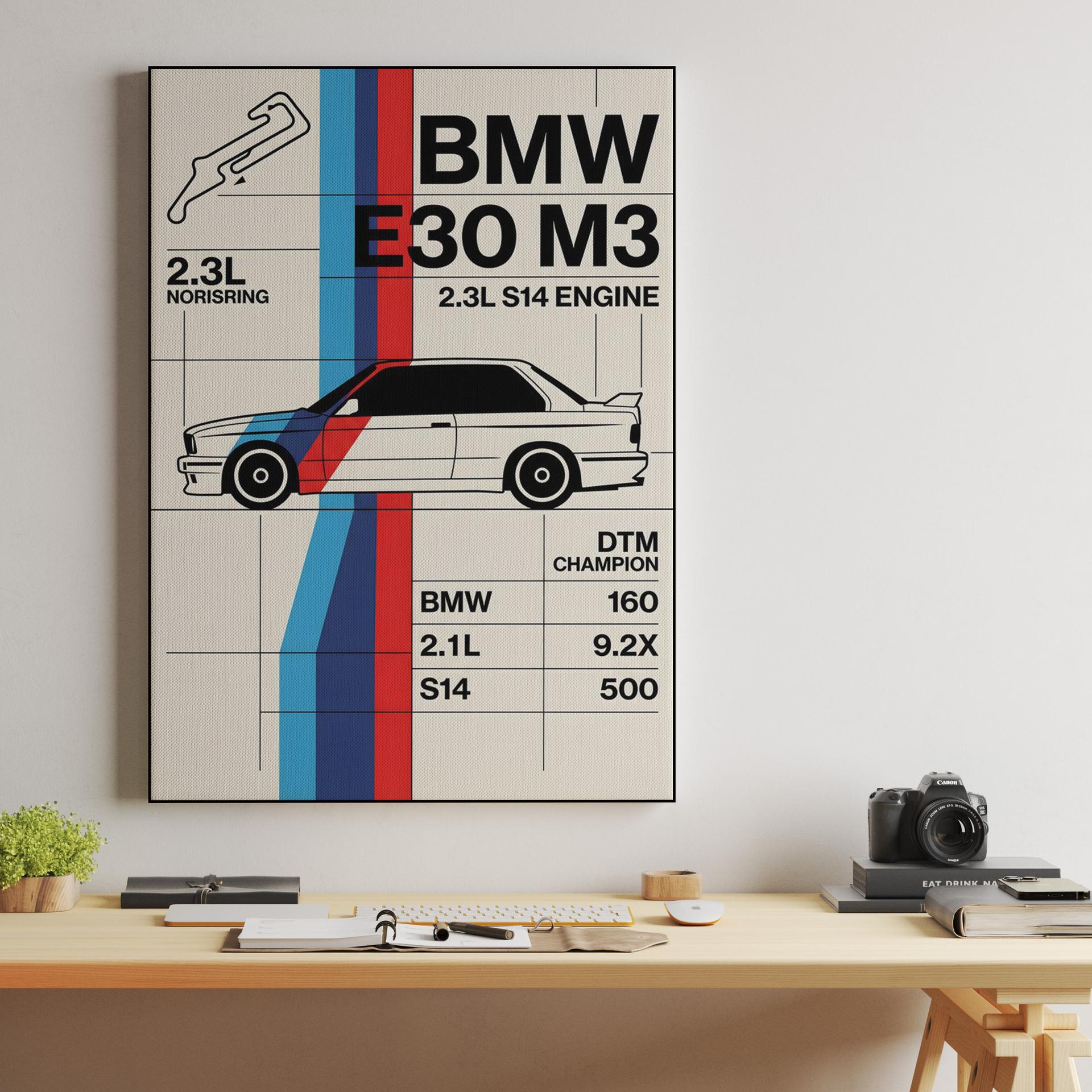 BMW E30 M3: DTM Legend Technical Poster
