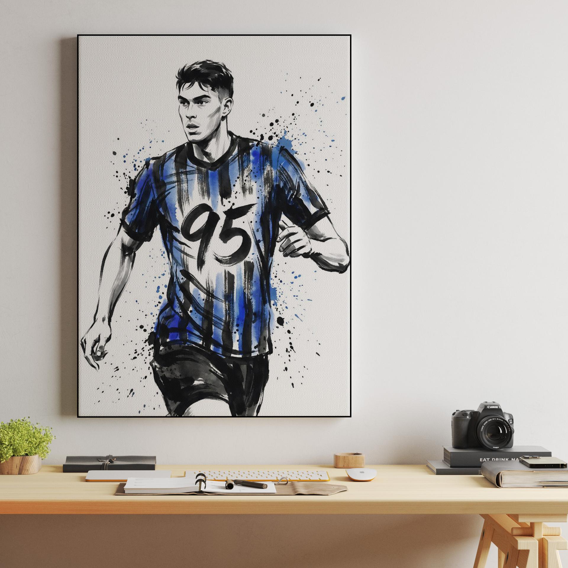 Alessandro Bastoni Inter Milan Ink Illustration