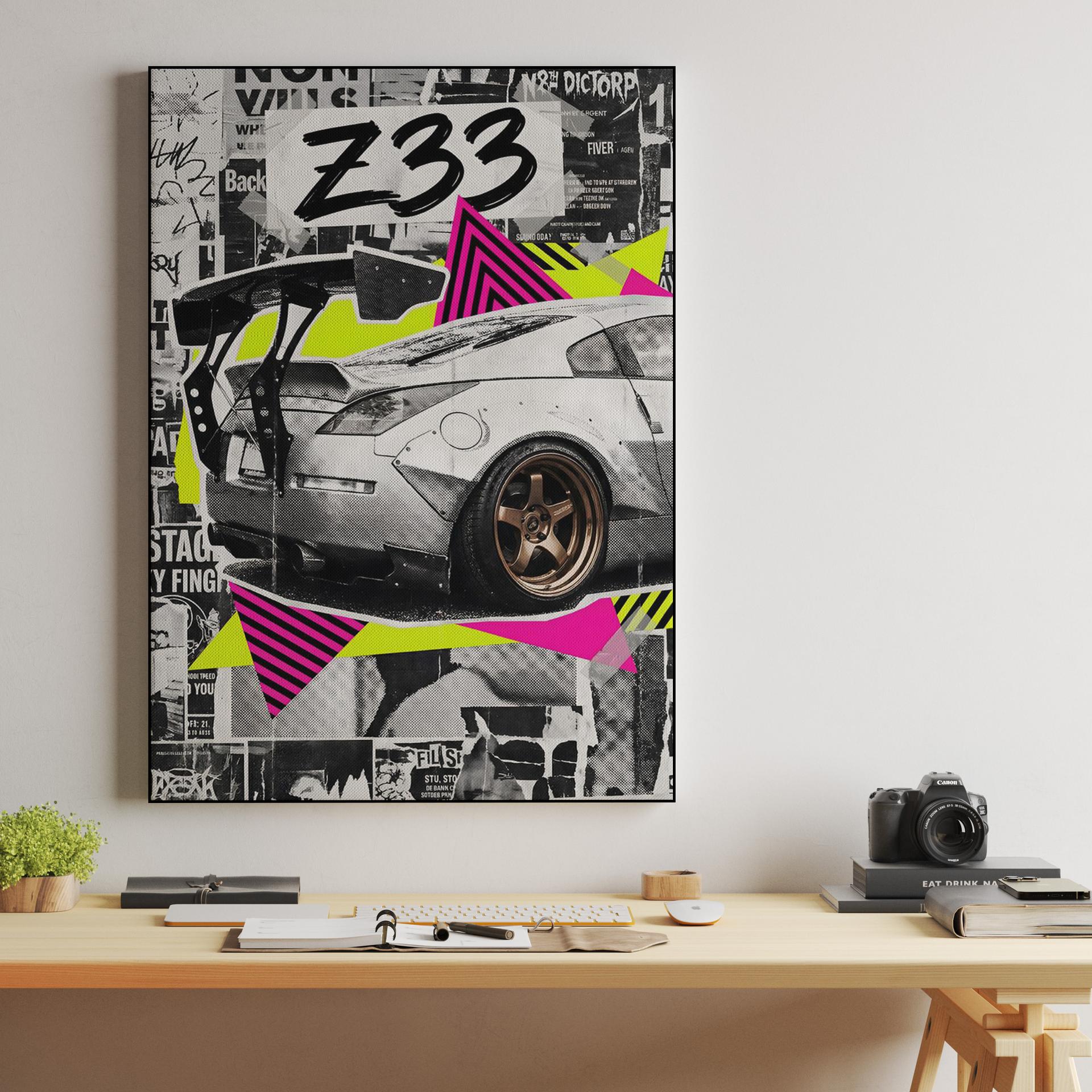 Z33 Neon Urban: Widebody Mixed Media Collage