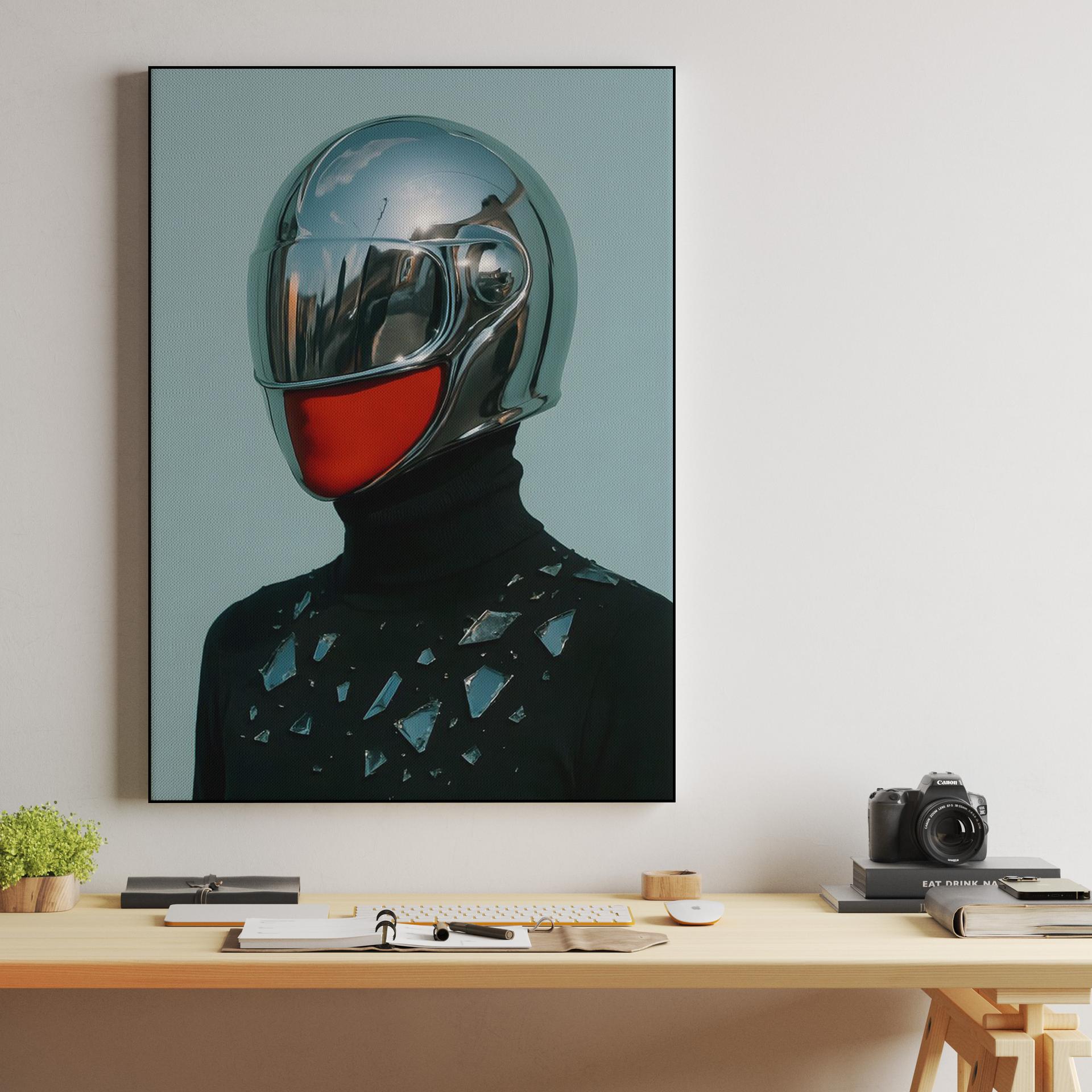 Chrome Helmet Portrait