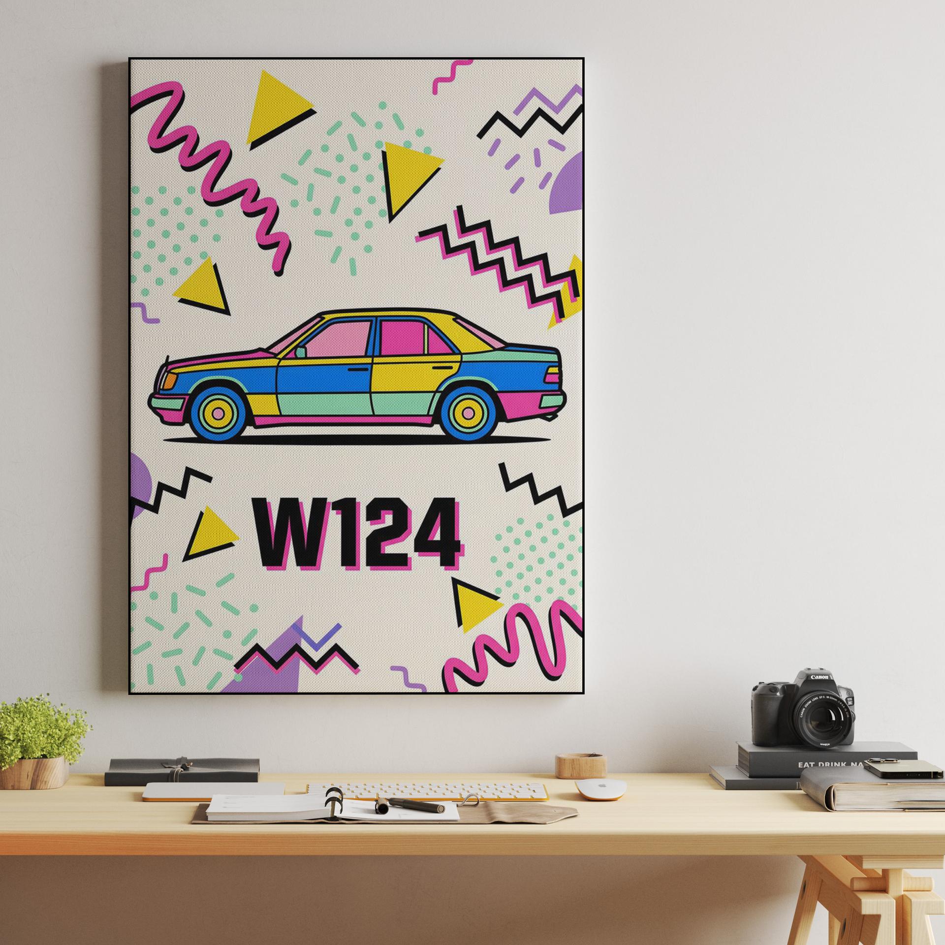 Memphis Vibe: Mercedes W124 Colorful Tribute