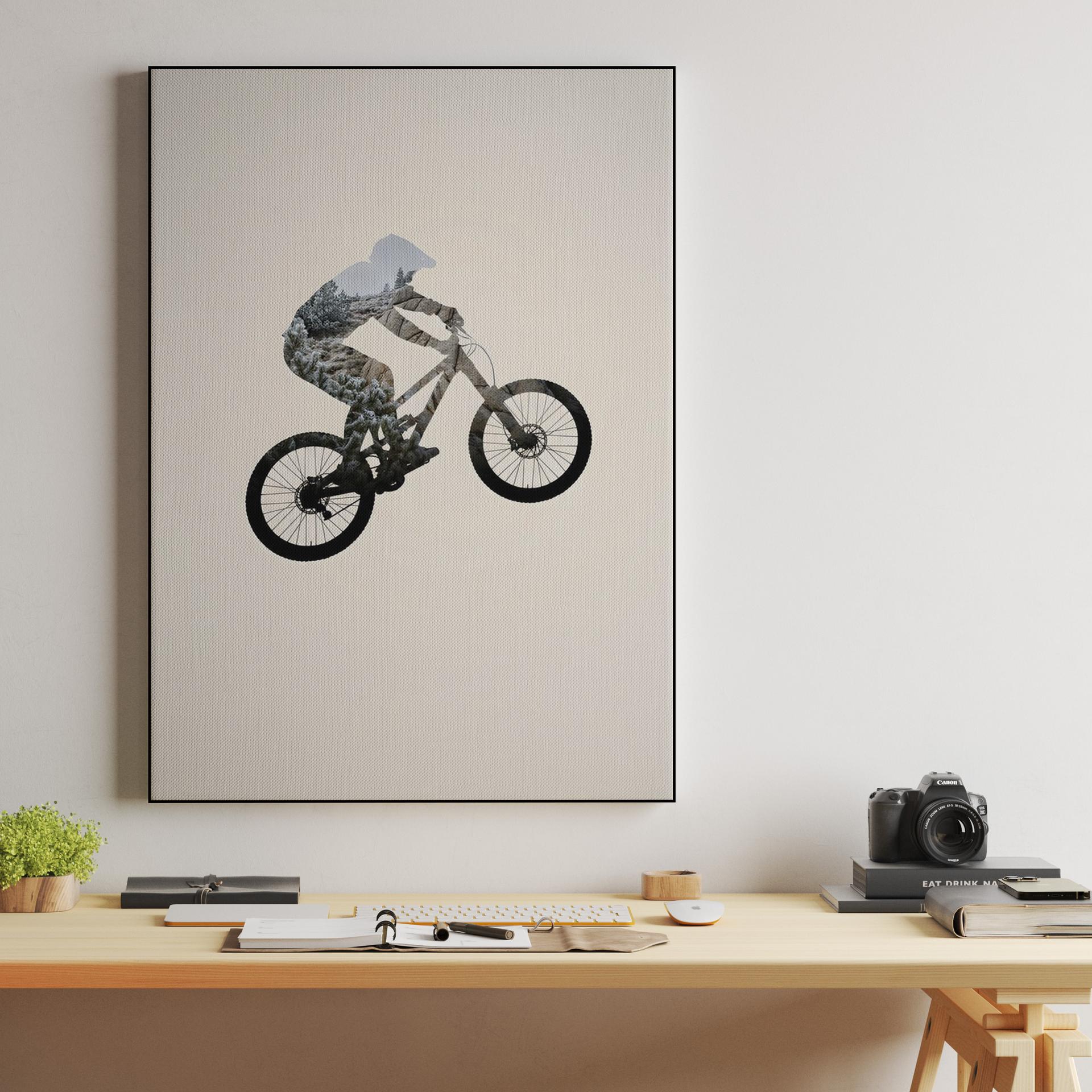 Mountain Crest: Double Exposure Biker