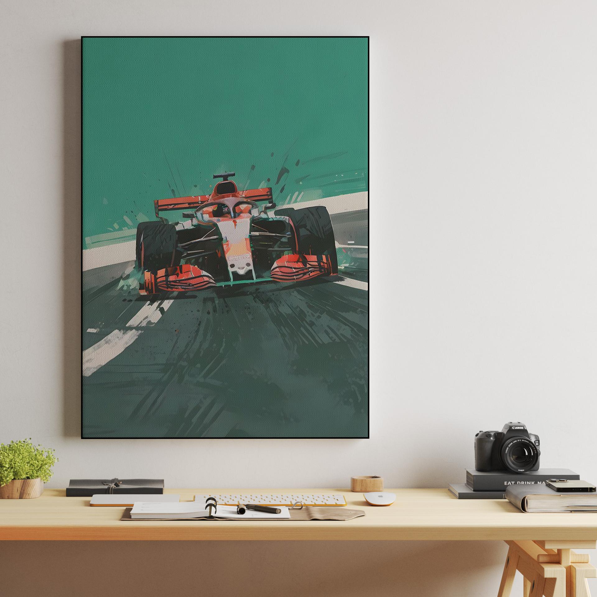 Dynamic Red F1 Racer