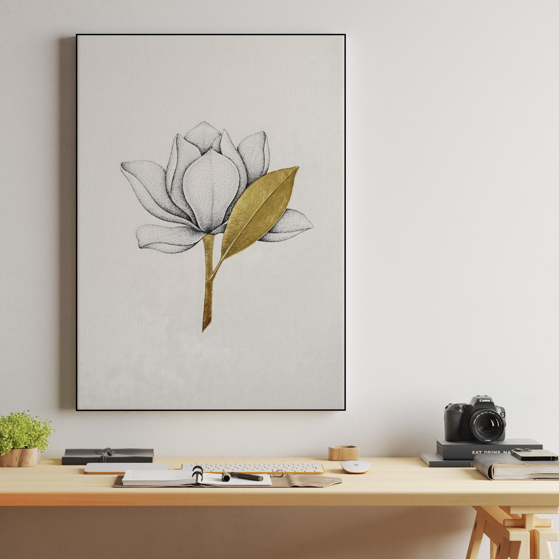 Gilded Magnolia Bloom