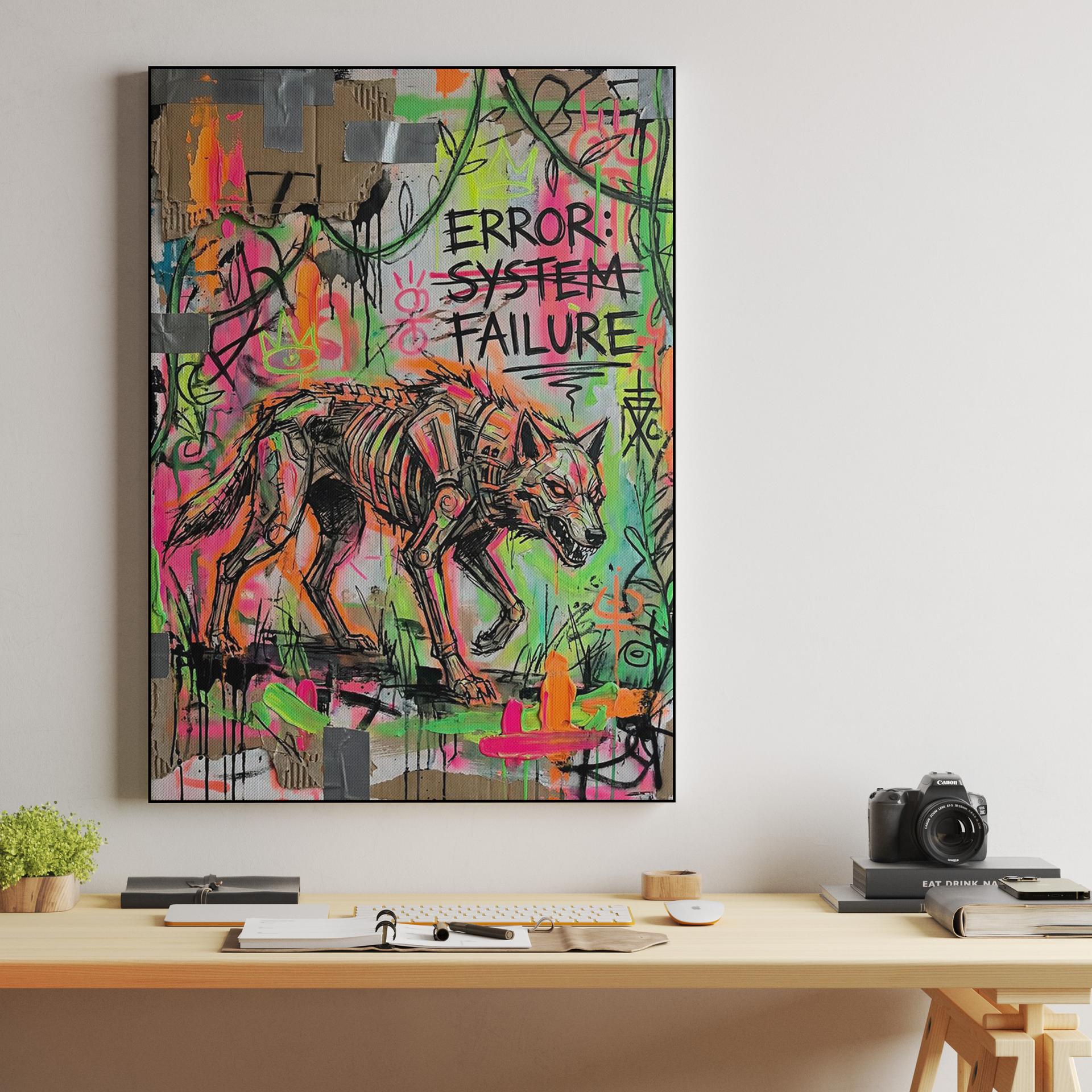 System Failure Bionic Wolf Graffiti