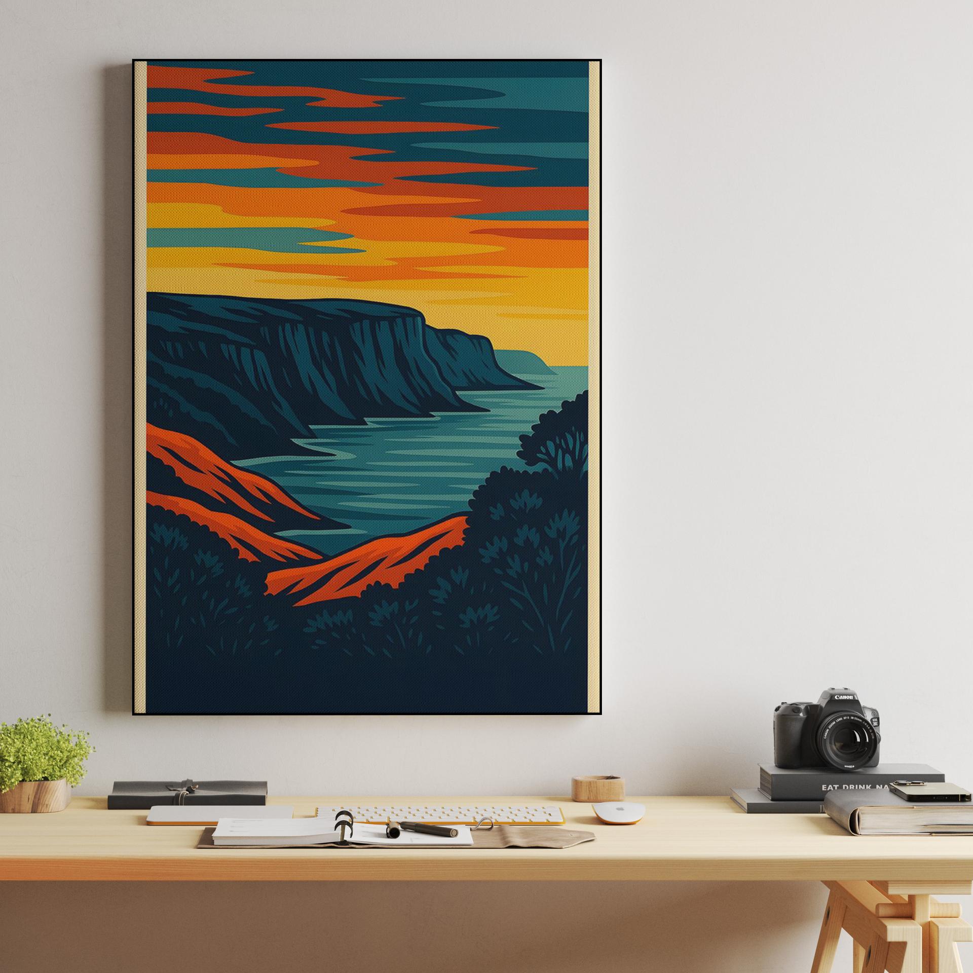 Coastal Cliffs Sunset