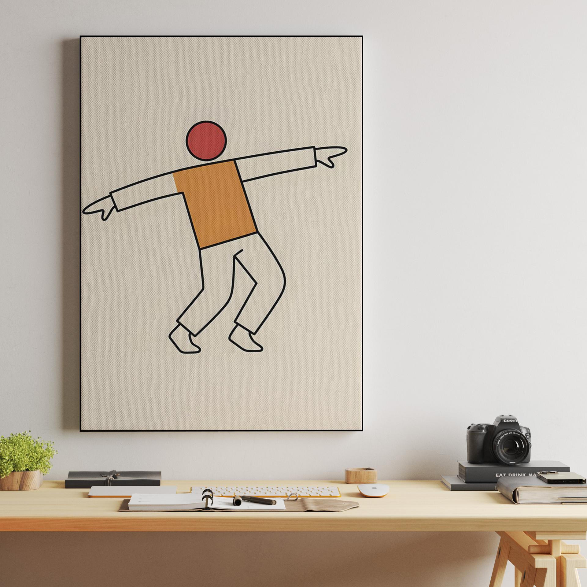 Geometric Dancing Figure