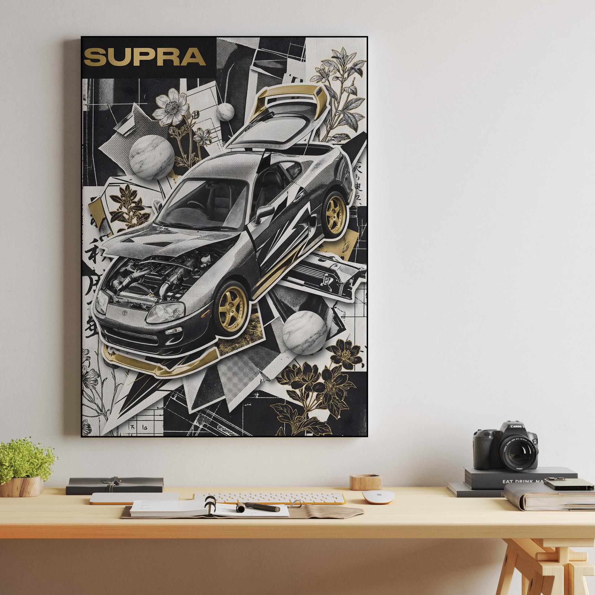 Supra A80 Gold & Monochrome Collage